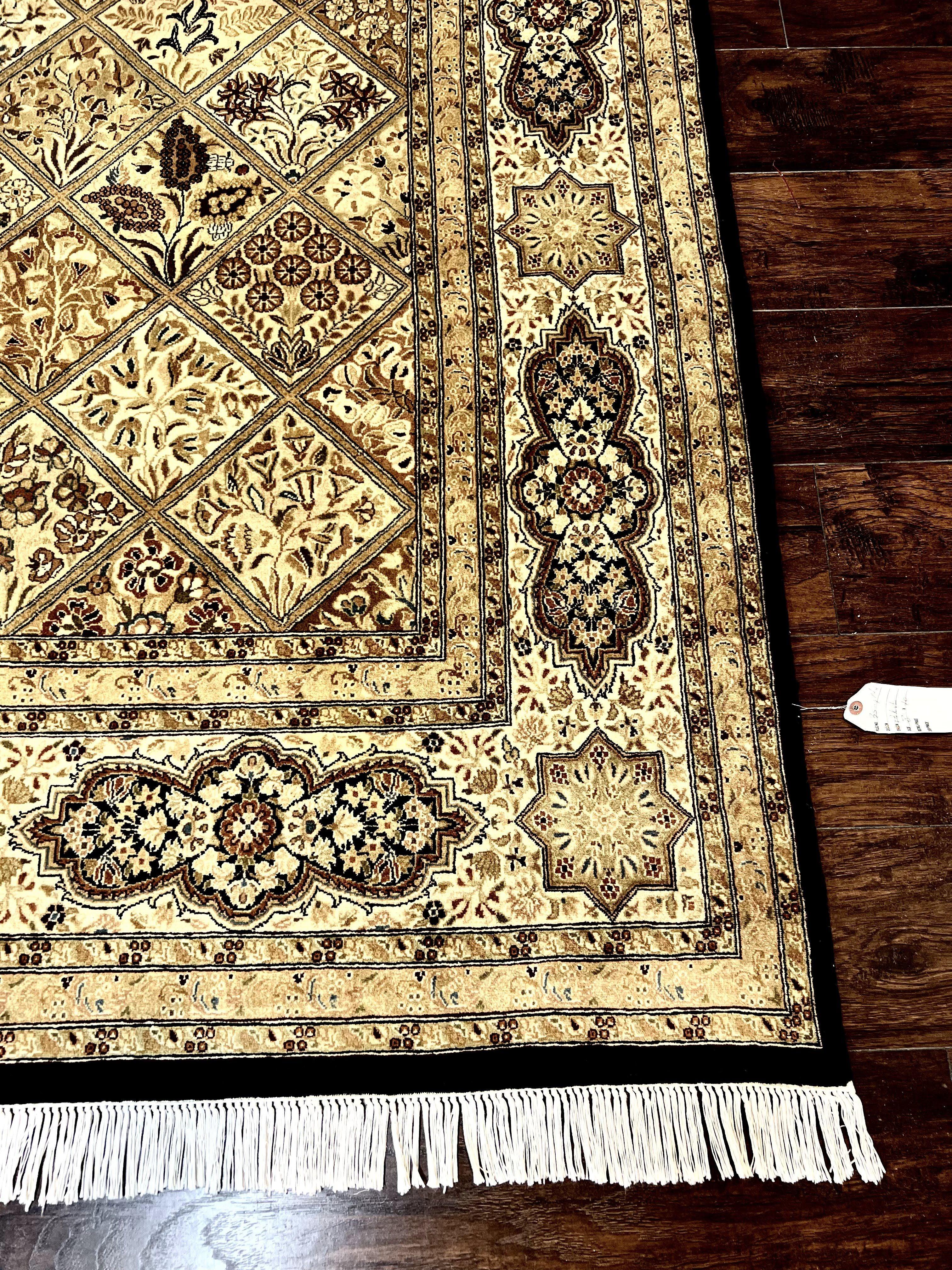 Pak Persian Rug 8x10, Multipanel Kirman Design, Wool Hand Knotted Vintage Carpet, Fine Weave Oriental Rug 8 x 10 - Jewel Rugs