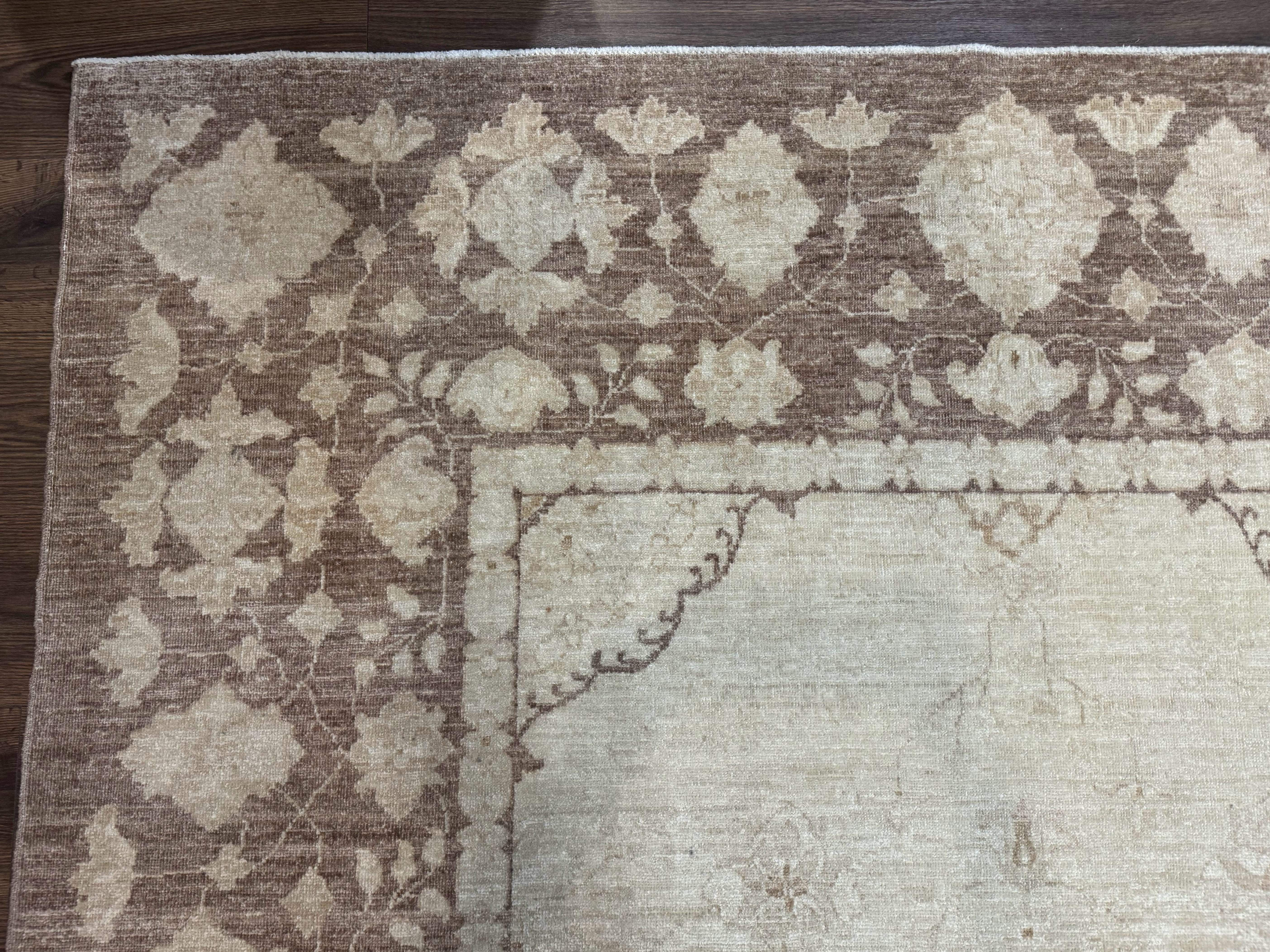 Modern Pakistani Peshawar Rug 10x13, Neutral Colors, Vintage Rug for Modern Home - Jewel Rugs