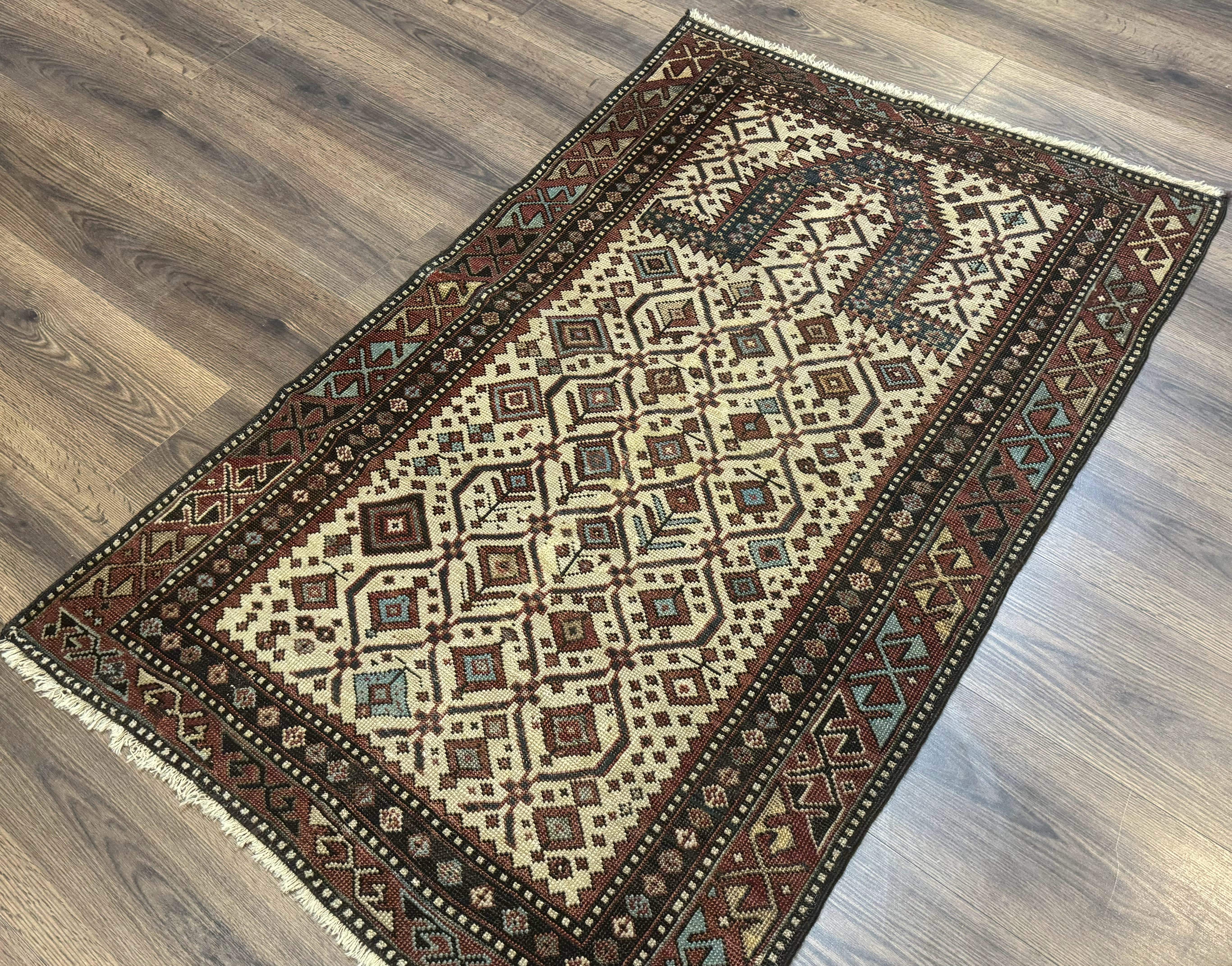 Antique Caucasian Shirvan Rug 3x5, Dagestan Prayer Rug, Collectible, Early 20th Century Rug - Jewel Rugs