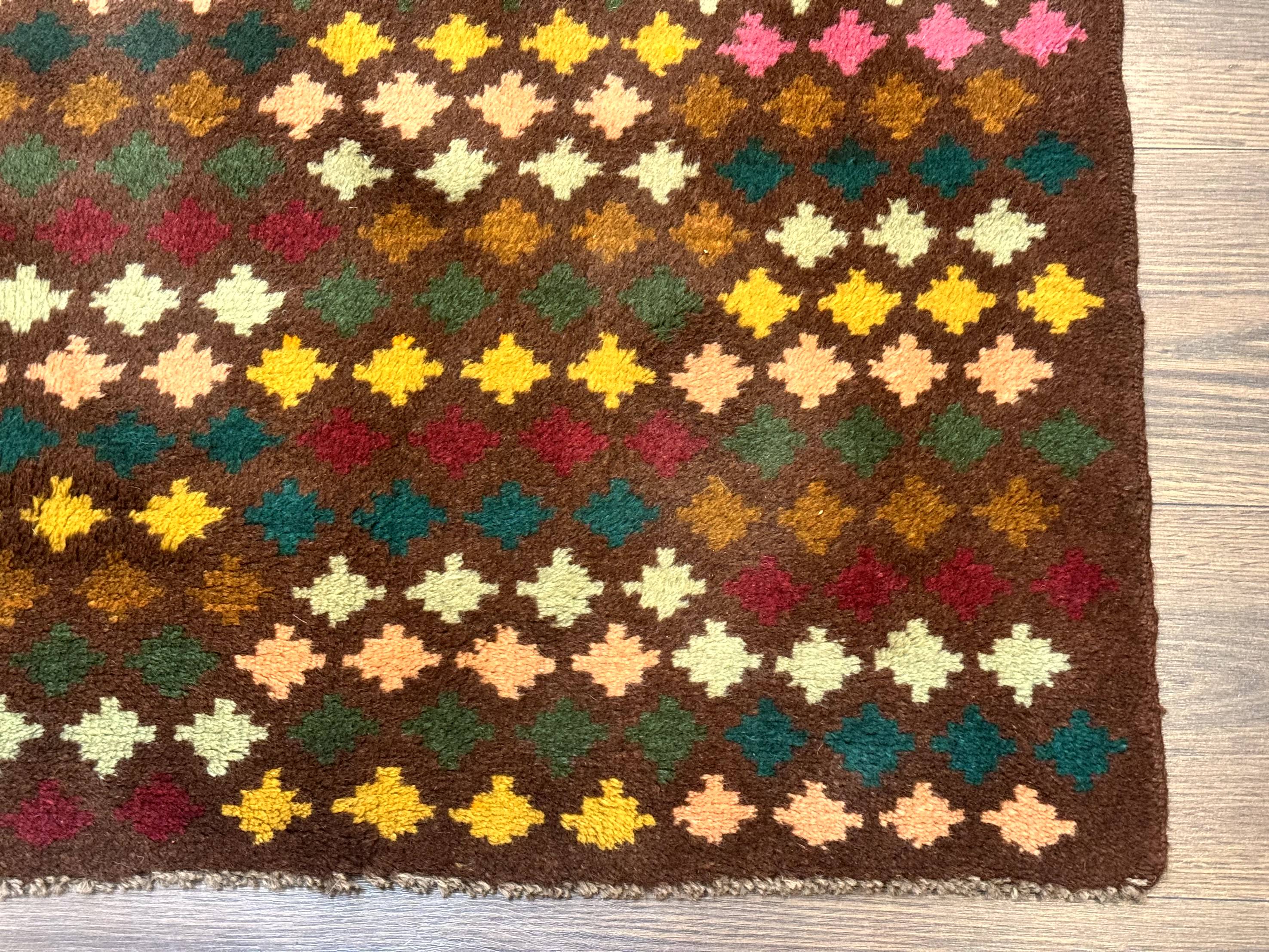 Afghan Balouch Rug 3x5 Multicolor Vintage Handmade Wool Carpet - Jewel Rugs