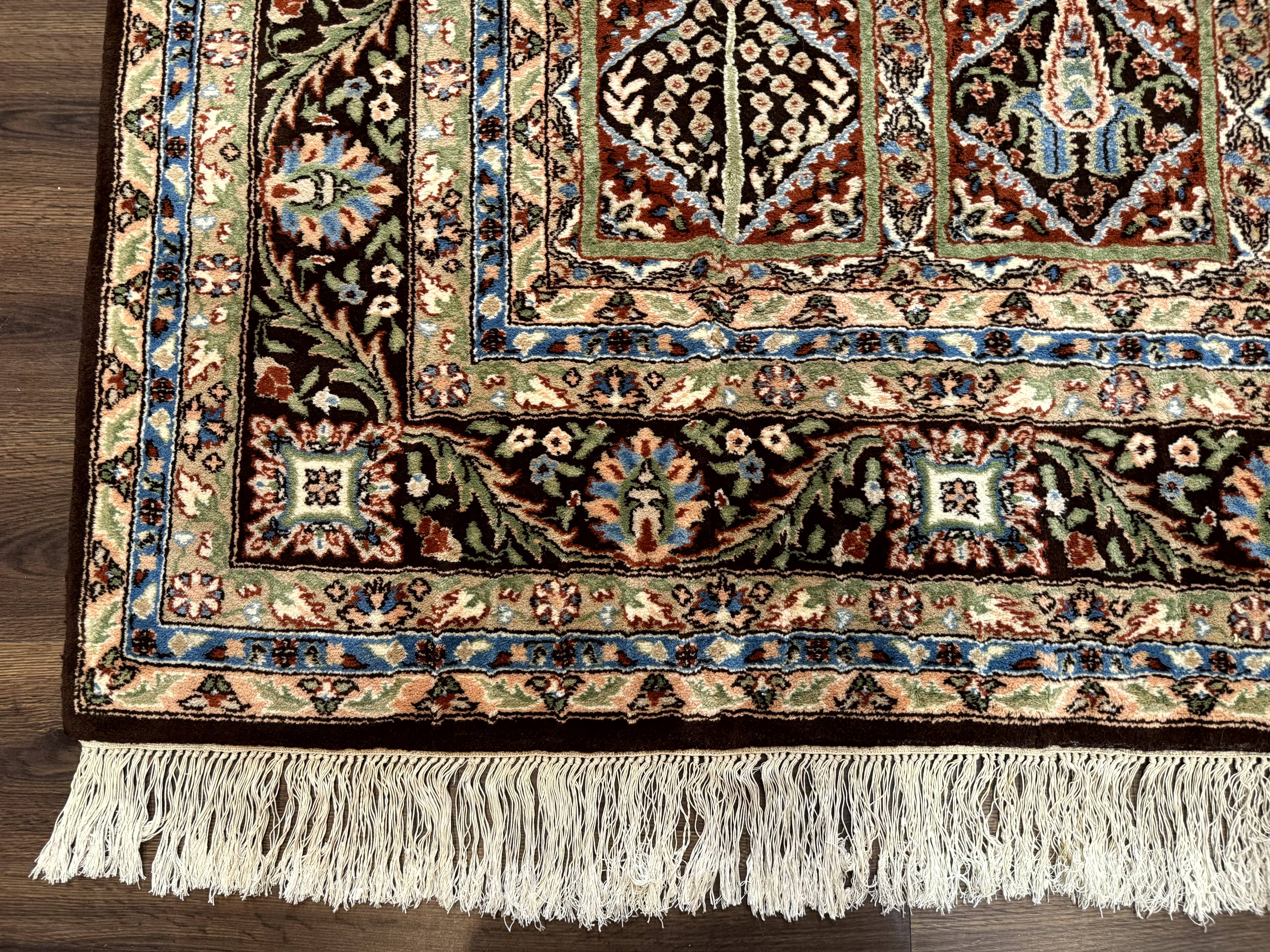 Sino Persian Rug 8x10, Panel Design, Brown, Multicolor, Wool, Cedar Trees - Jewel Rugs