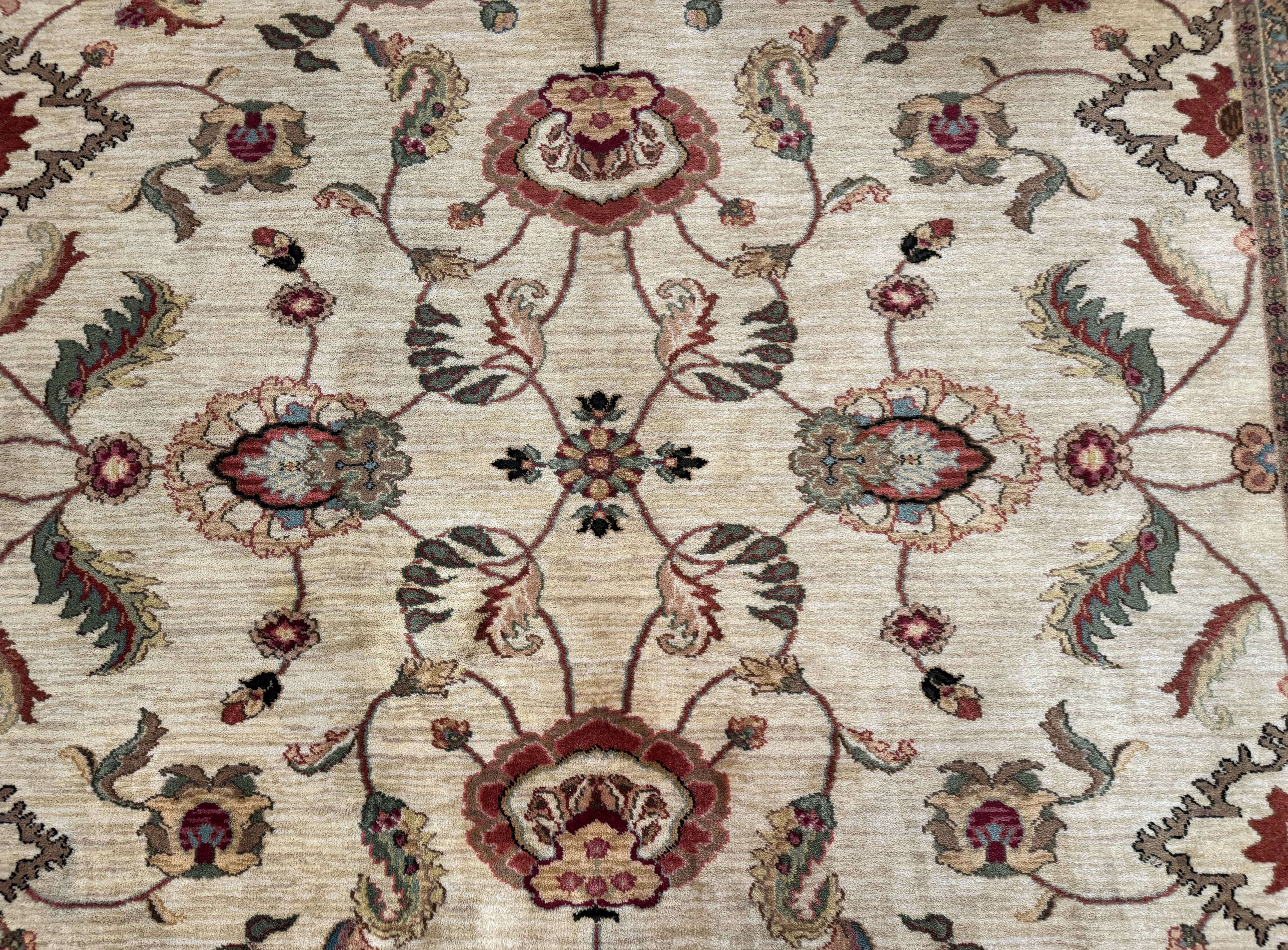 Karastan Rug 8.8 x 10, Ashara Agra Ivory #549, Wool, Vintage - Jewel Rugs