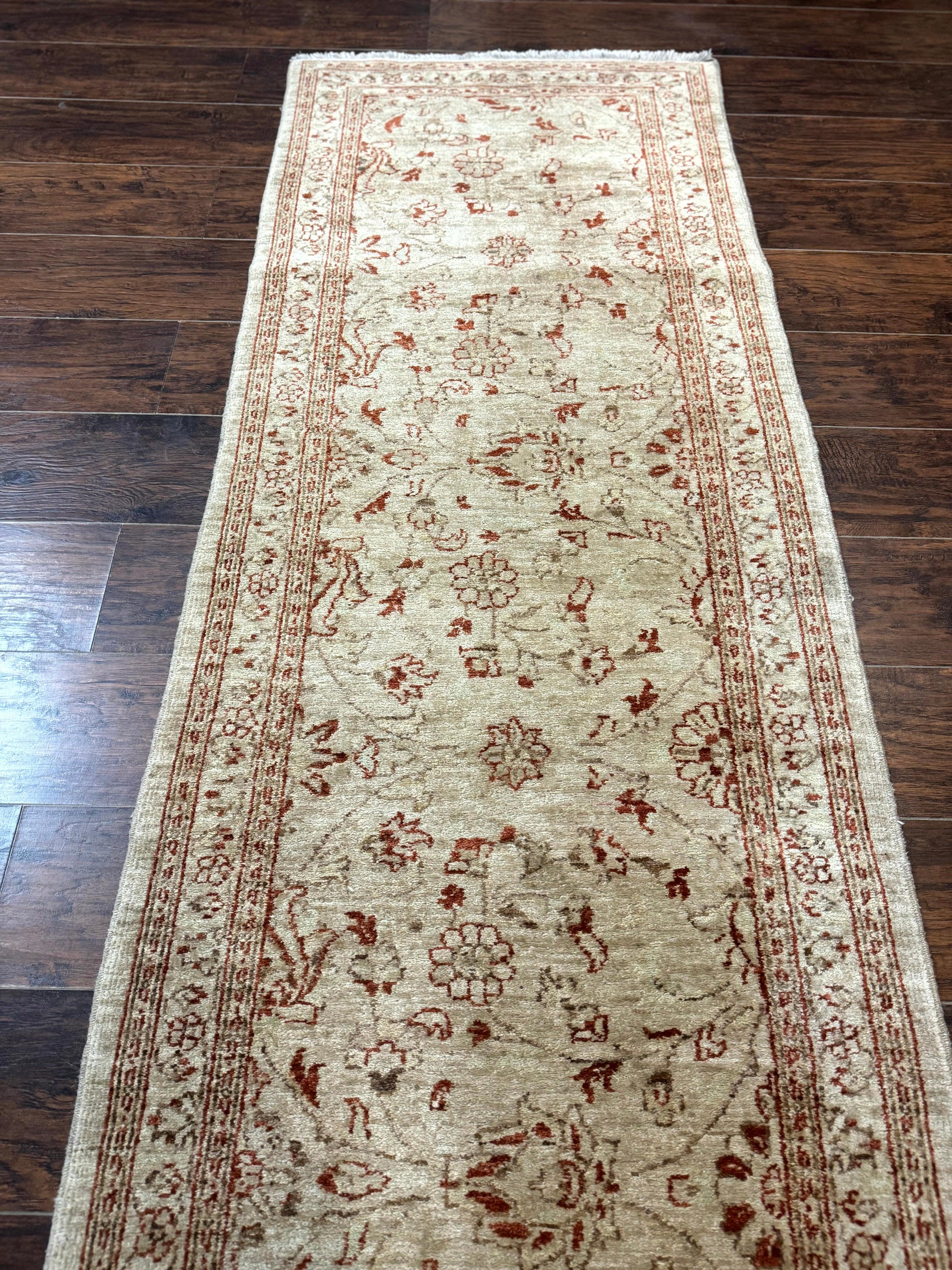 Peshawar Runner Rug 3 x 9.7, Pakistani Oriental Runner Rug, Vintage Rug for Modern Home, Runner for Hallway or Kitchen, Oushak Runner - Jewel Rugs