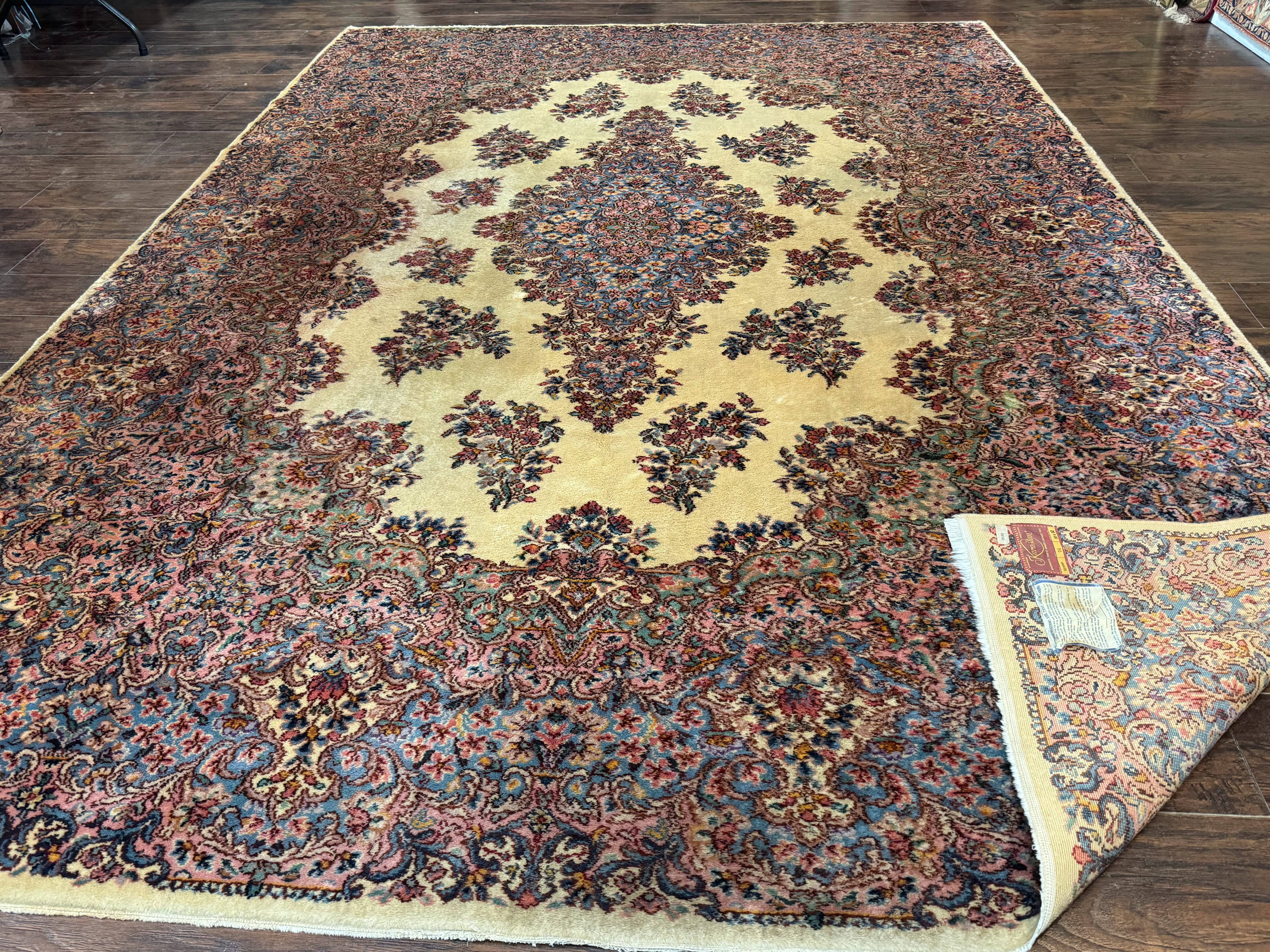 Karastan Kirman Rug #781, Antique Karastan Oriental Carpet 8.8 x 12, Wool Area Rug, Original Collection 700 Series, Rare Discontinued - Jewel Rugs
