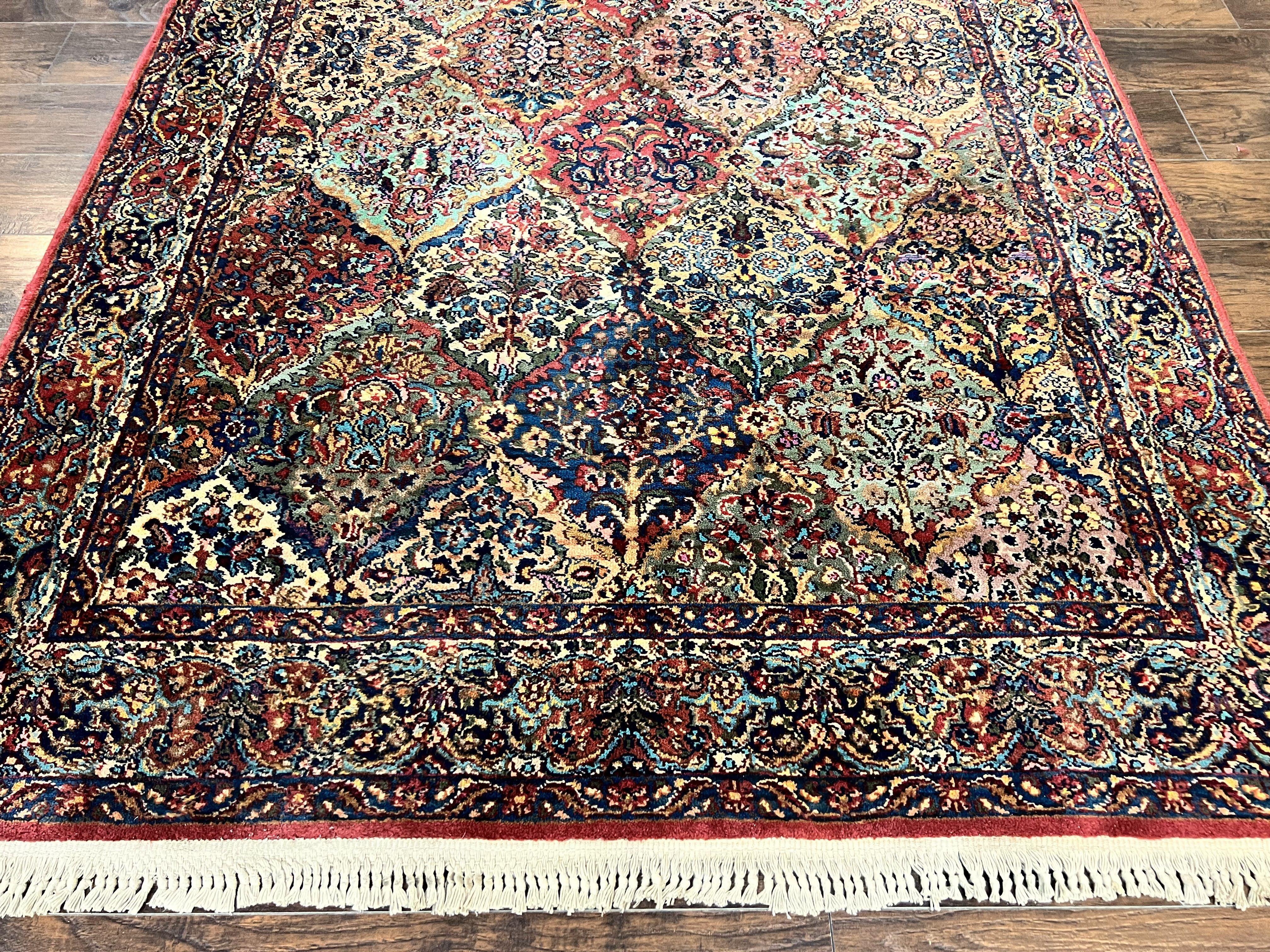 Karastan Multicolor Panel Kirman Rug #717, Wool Karastan Rug 5' 9" x 9', Vintage Multipanel Kirman, Original Karastan Collection 700 Series - Jewel Rugs