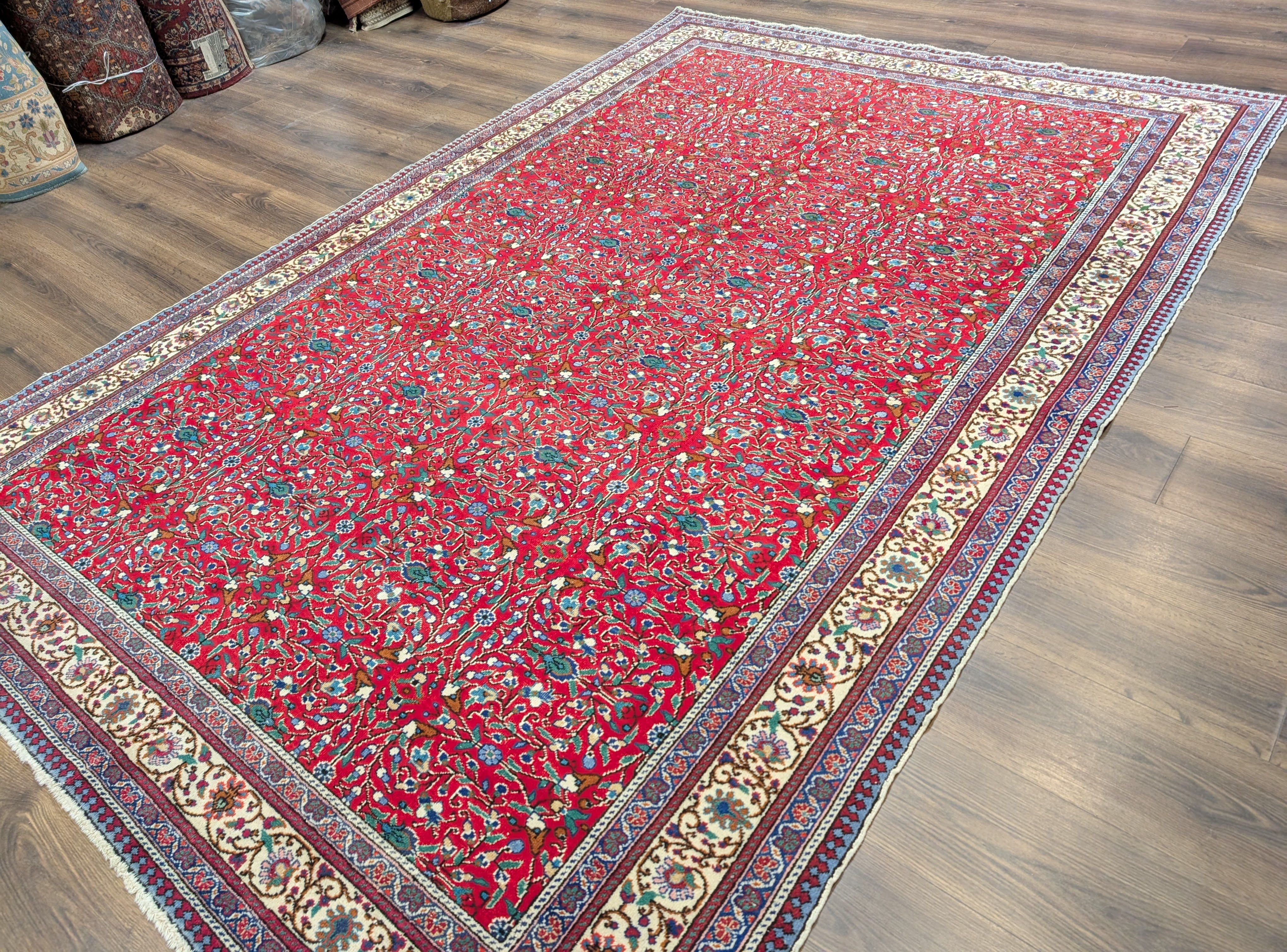 Turkish Sivas Rug 7x10 – Red Hand Knotted Wool Carpet - Jewel Rugs