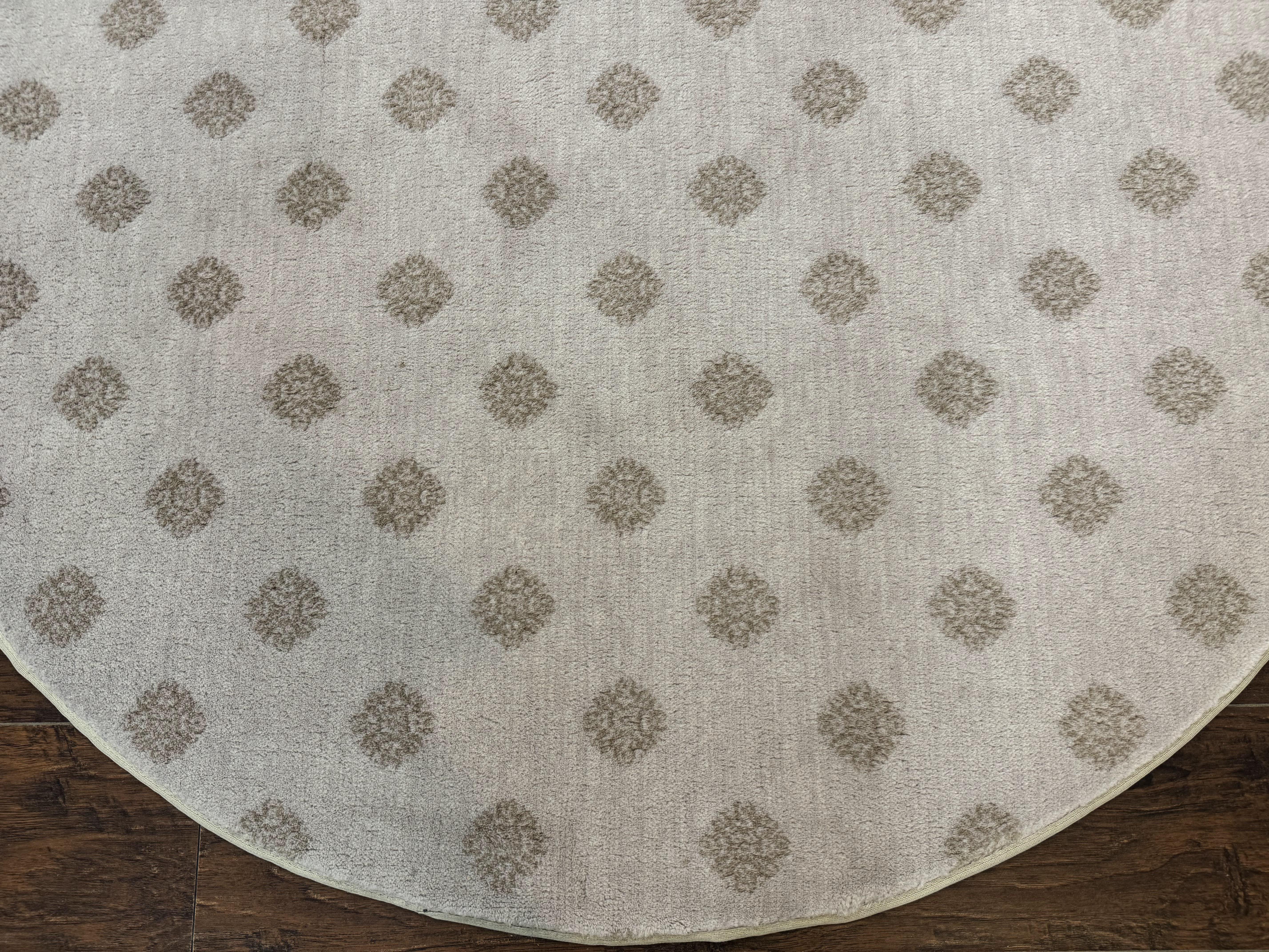 Round Power Loomed Rug 5x5, Contemporary Modern Round Carpet, 5ft Round - Jewel Rugs