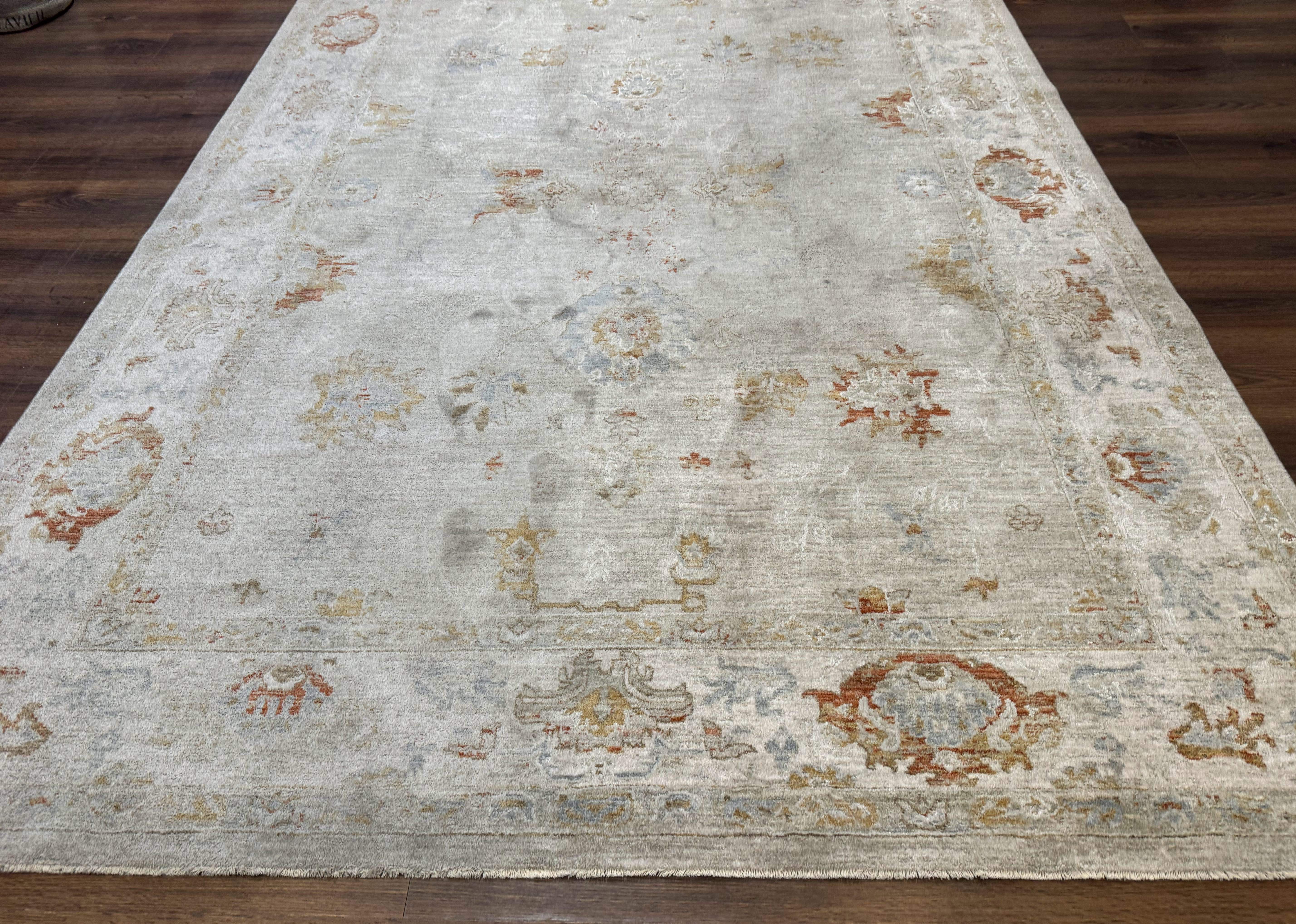 Modern Turkish Oushak Rug 7x9, Netural Colors - Jewel Rugs