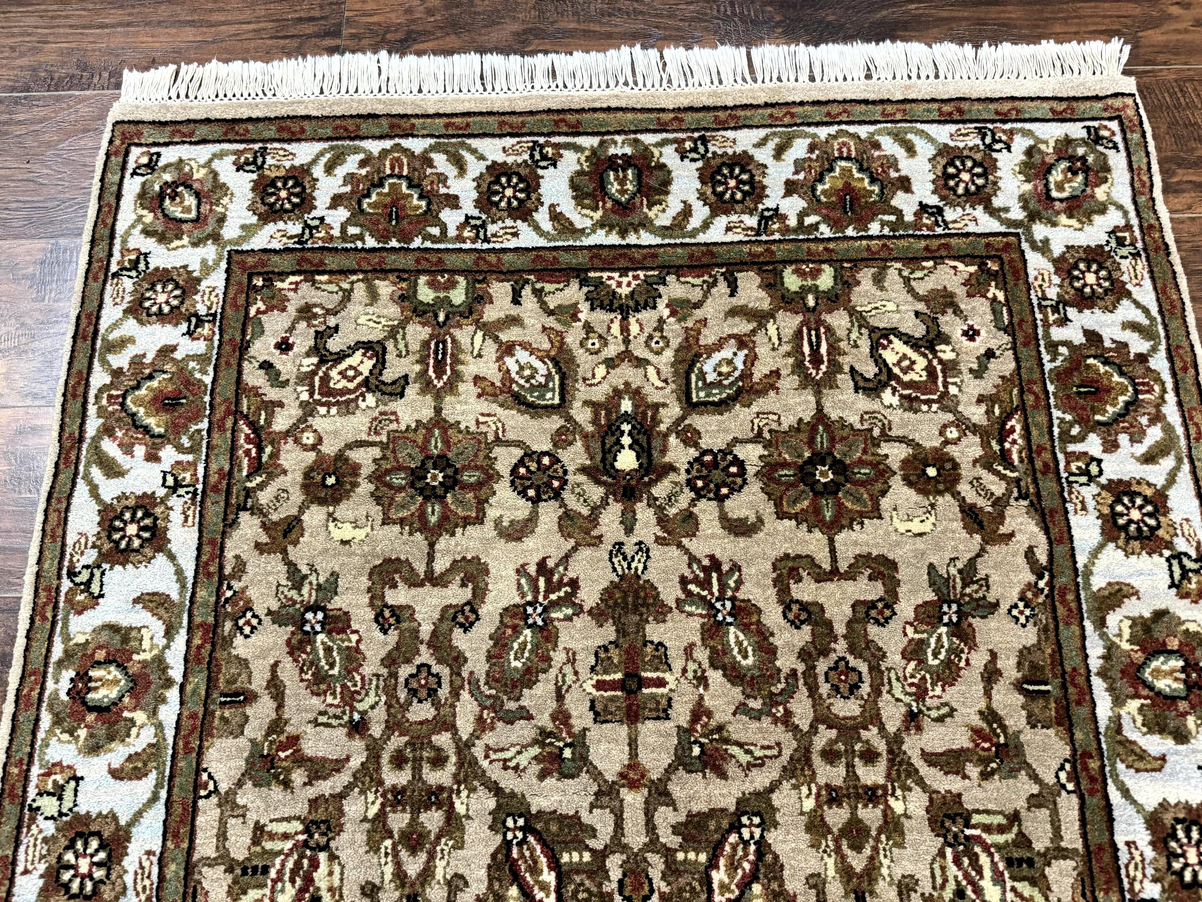Pak Persian Rug 4x6, Floral Allover Vintage Oriental Carpet, Handmade Wool Rug - Jewel Rugs