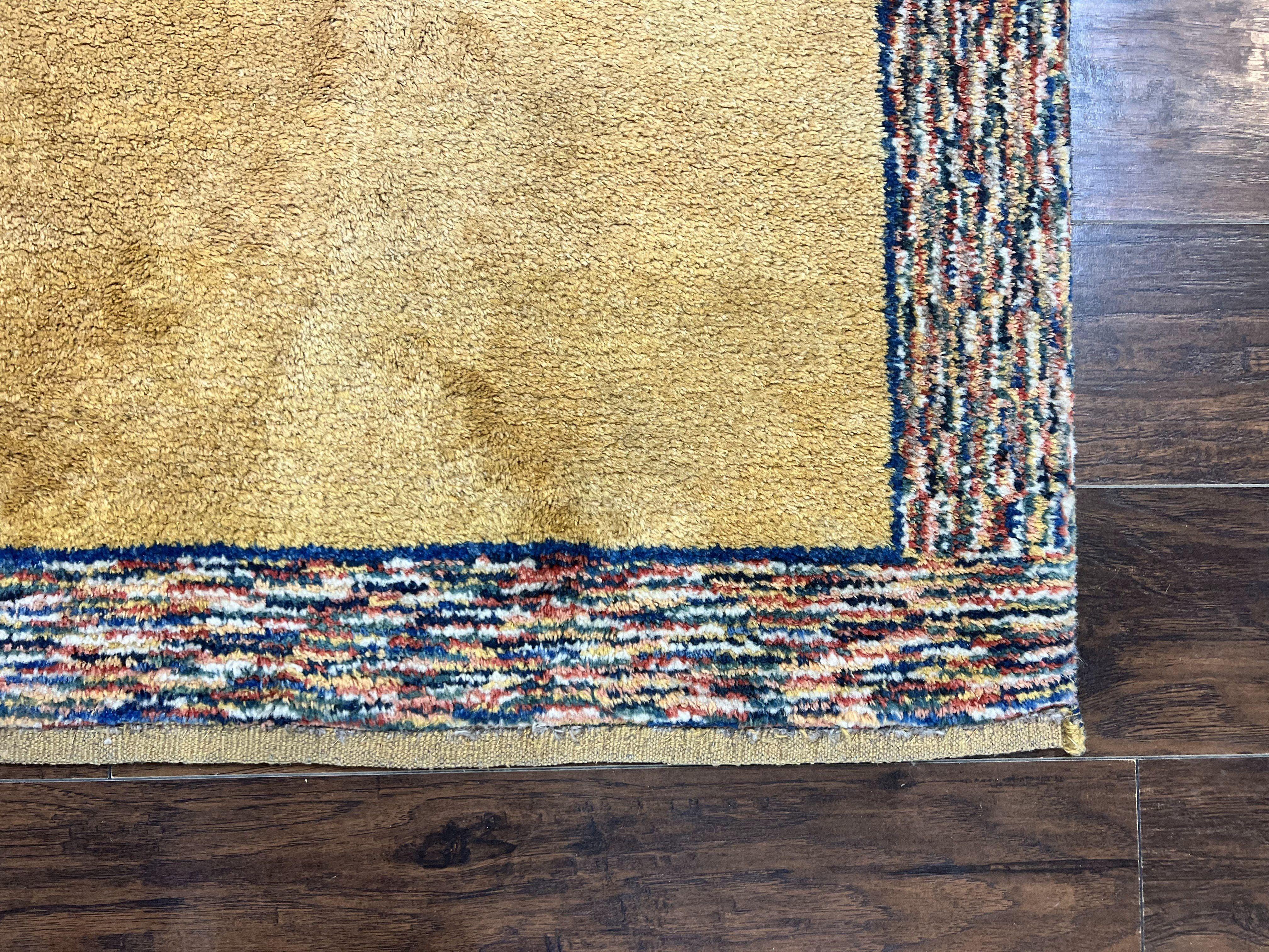 Indo Gabbeh Rug 3.7 x 5, Tribal Rug, Boho Rug, Wool Handmade Carpet - Jewel Rugs