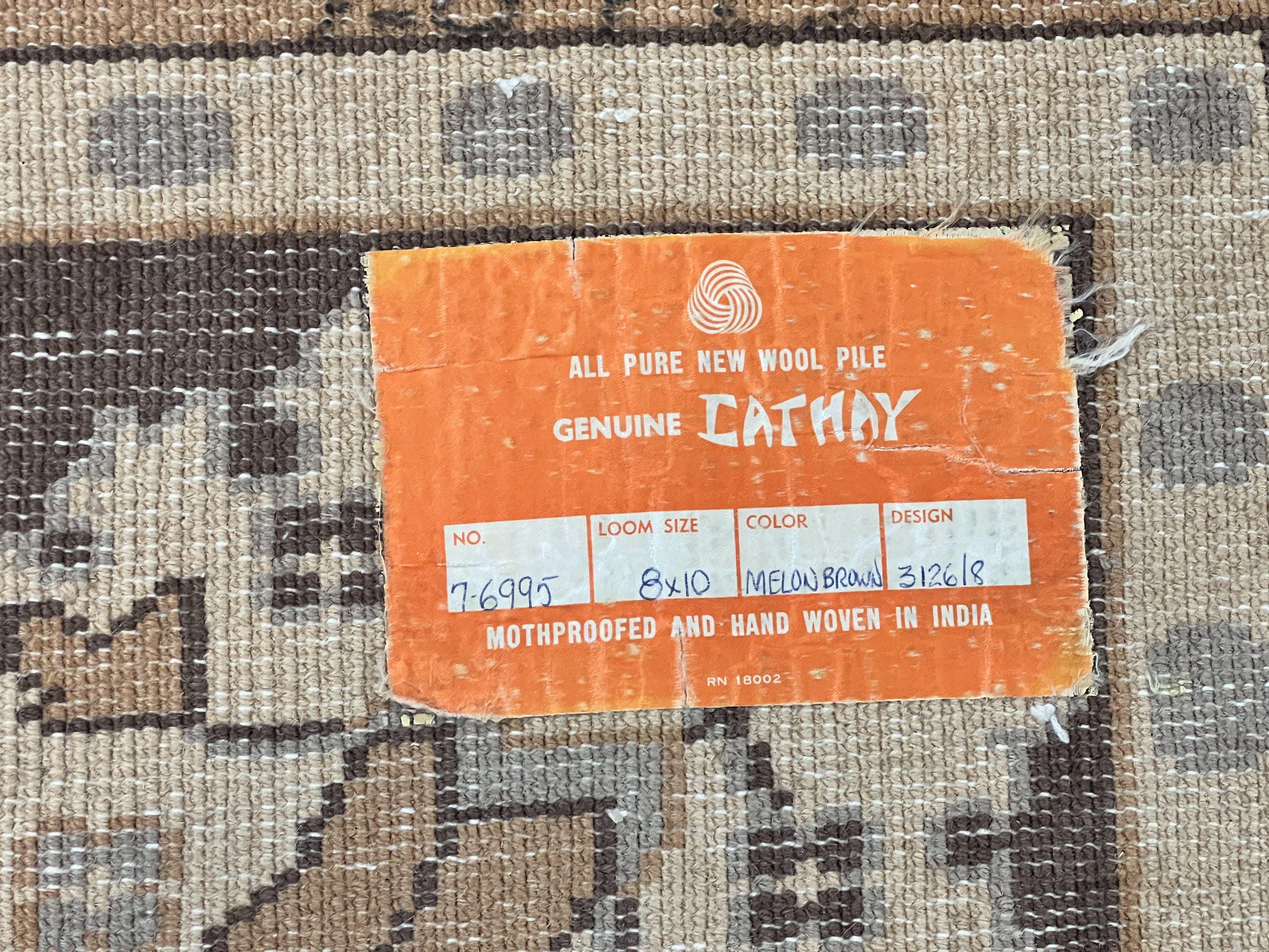 Indian Oushak Rug 8x10, Wool Hand Knotted Vintage Carpet - Jewel Rugs