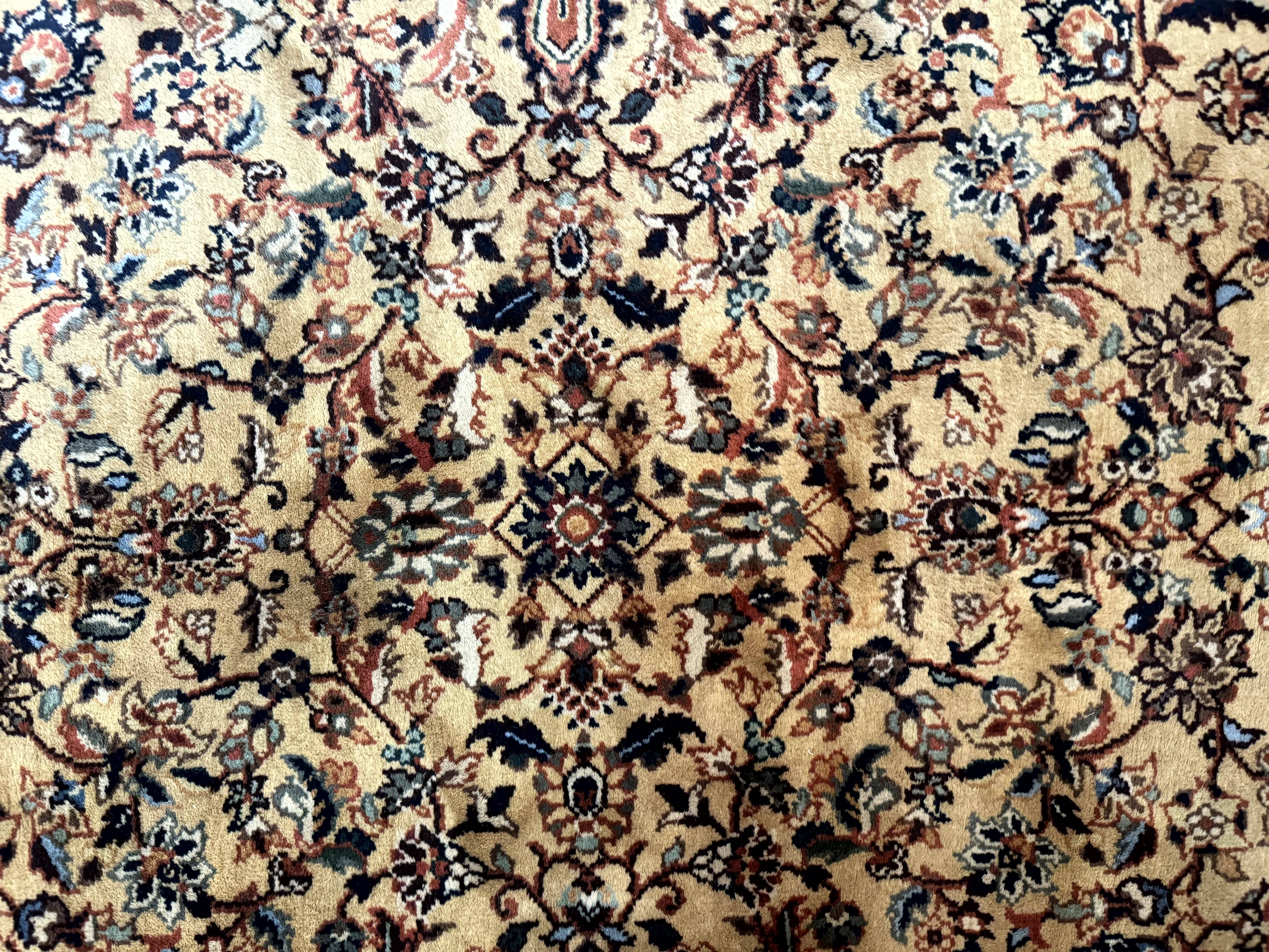 Indo Persian Rug 5x8, Light Tan/Camel, Allover Design - Jewel Rugs