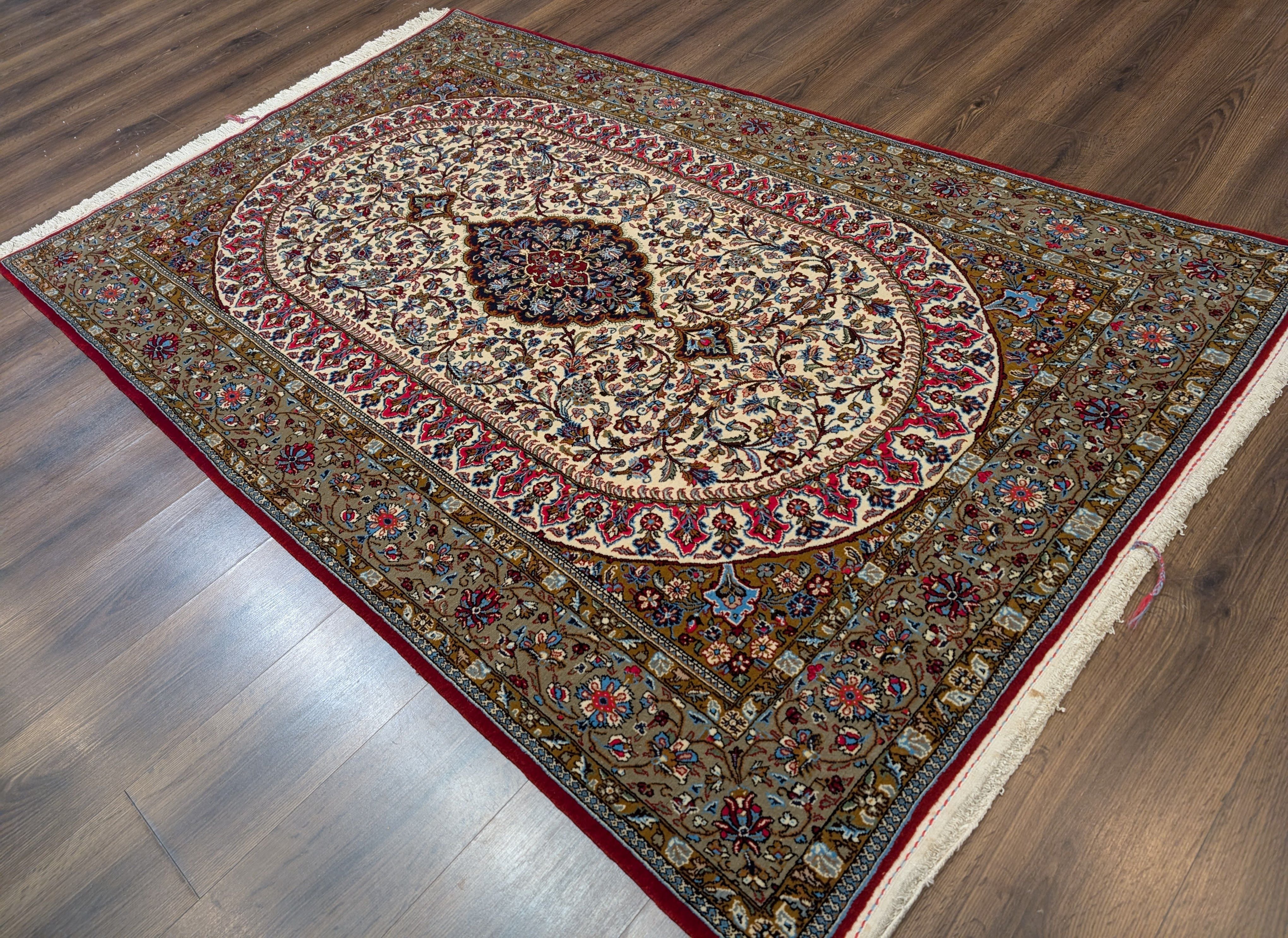 Persian Qum Rug 5x7, Fine 290 KPSI, Hand Knotted, Pair B - Jewel Rugs