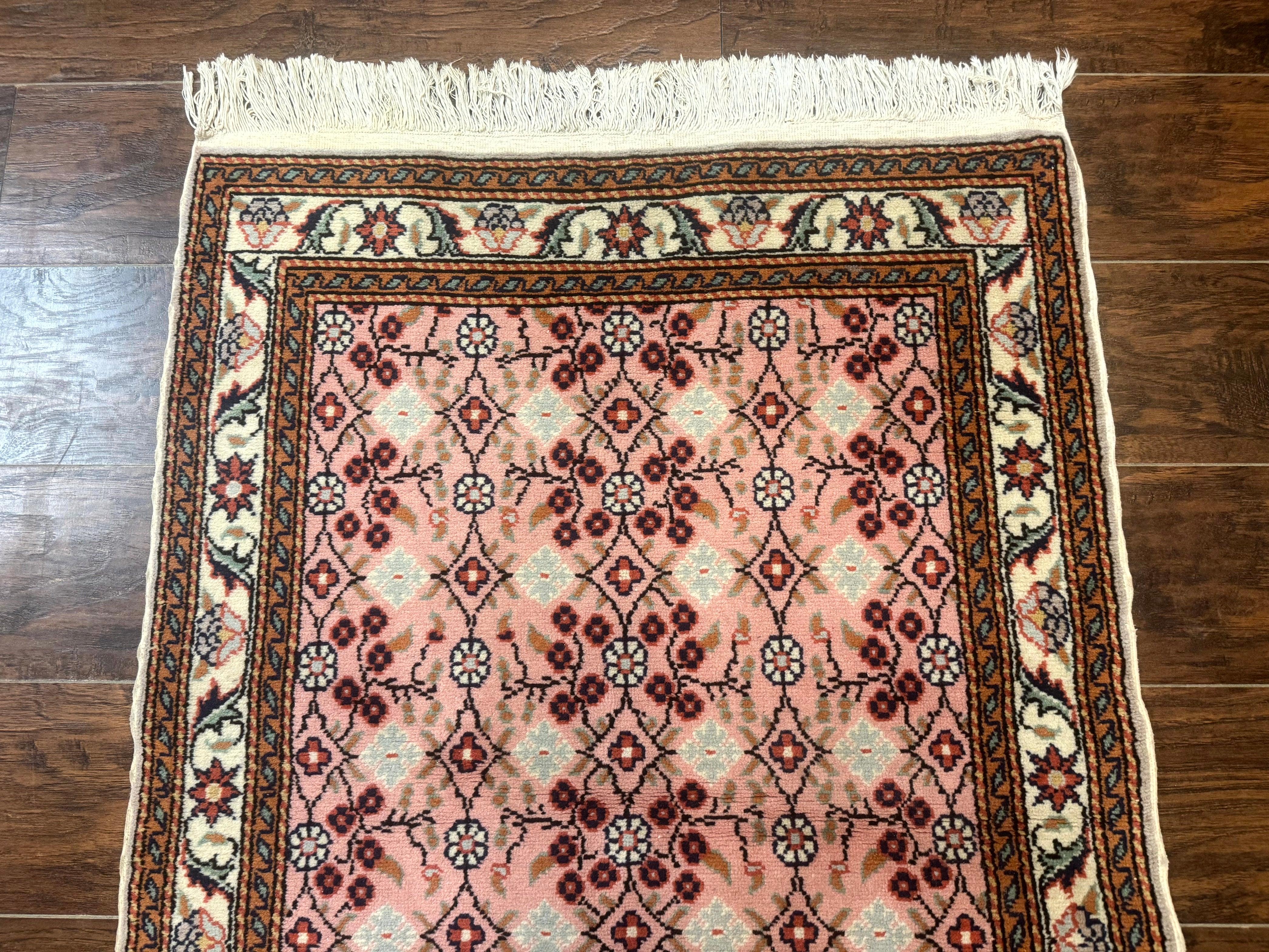 Turkish Sivas Rug 3x4, Pink, Handmade, Wool, Vintage - Jewel Rugs
