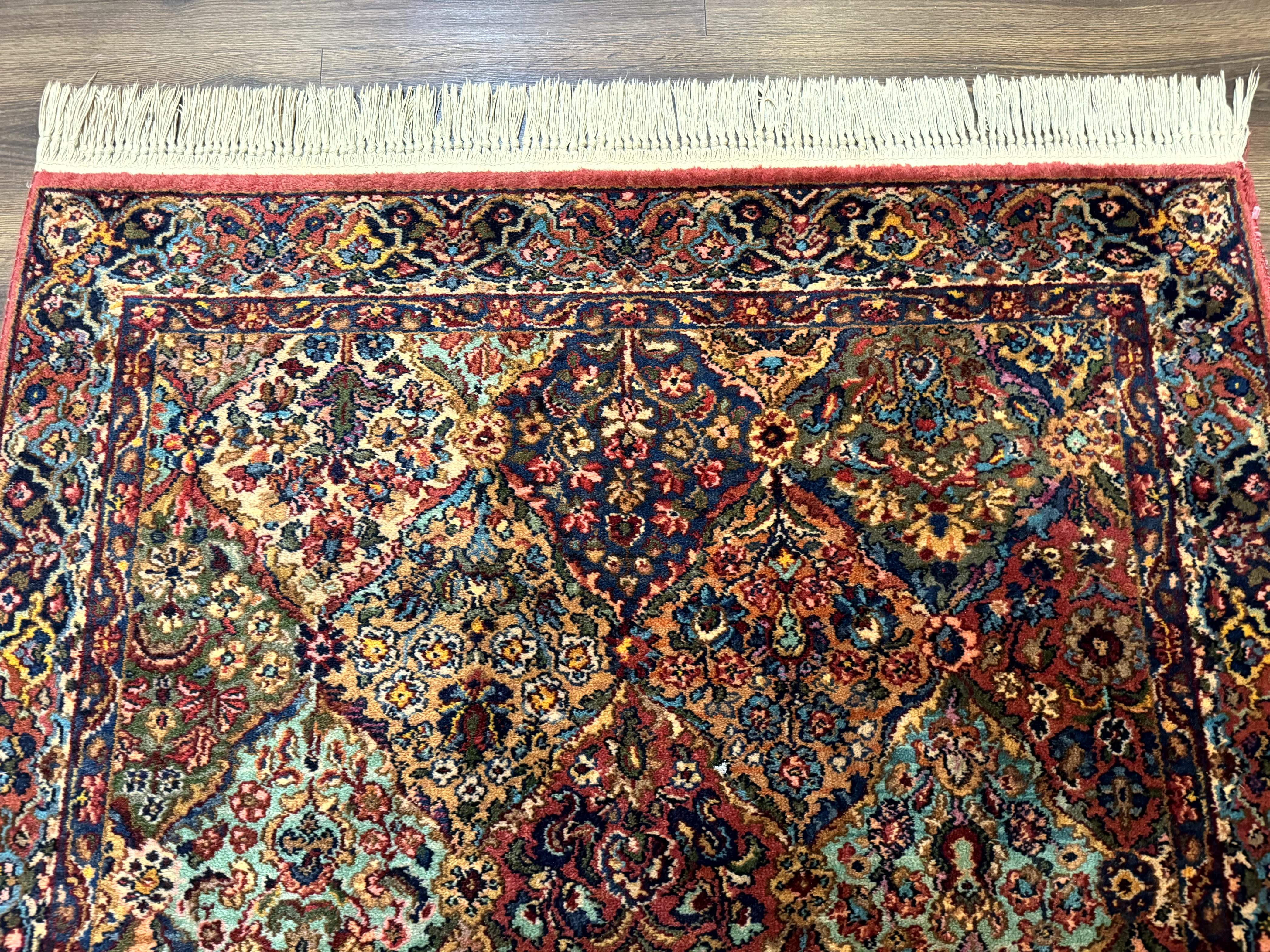 Karastan Rug 4x6, Multicolor Panel Kirman #717, Wool Original 700 Series Vintage - Jewel Rugs