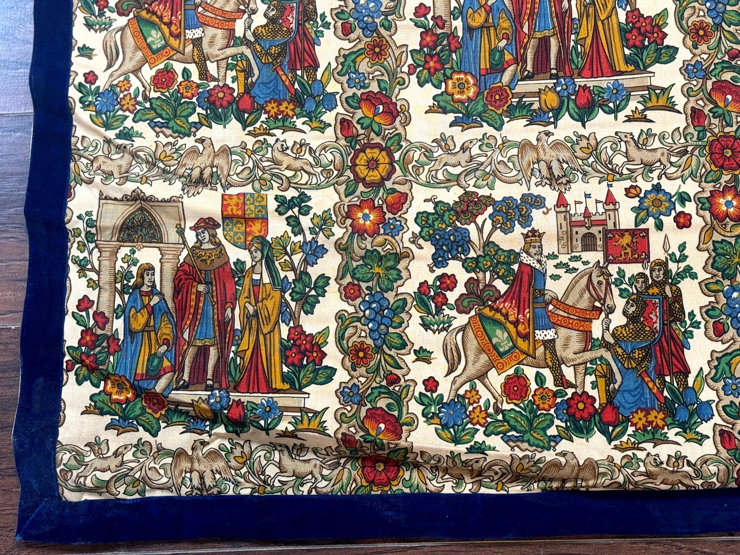 Vintage European Tapestry 4x4, Medievel Design - Jewel Rugs