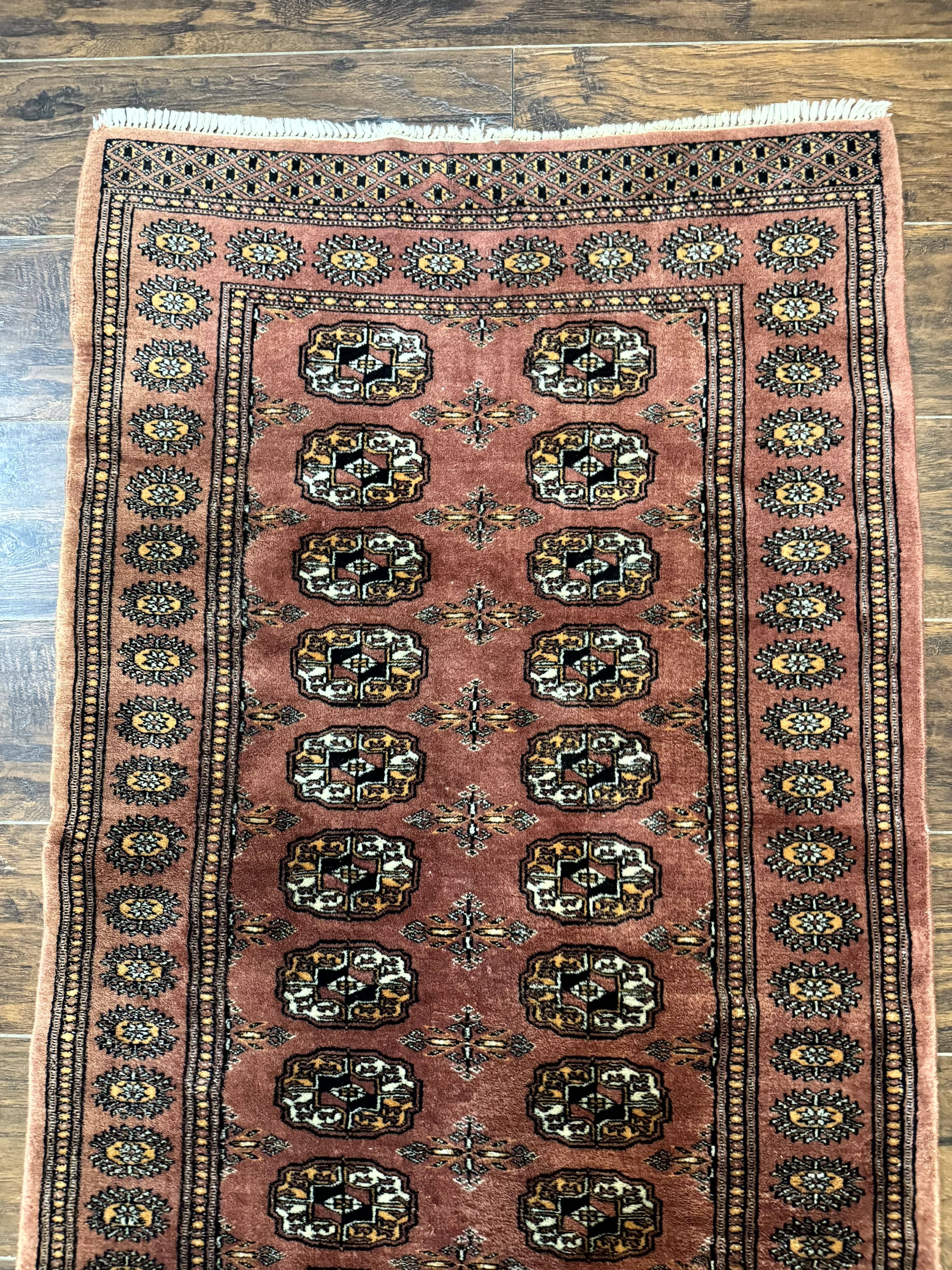 Pakistani Turkoman Bokhara Runner Rug 2.8 x 12, Oriental Runner for Hallway - Jewel Rugs