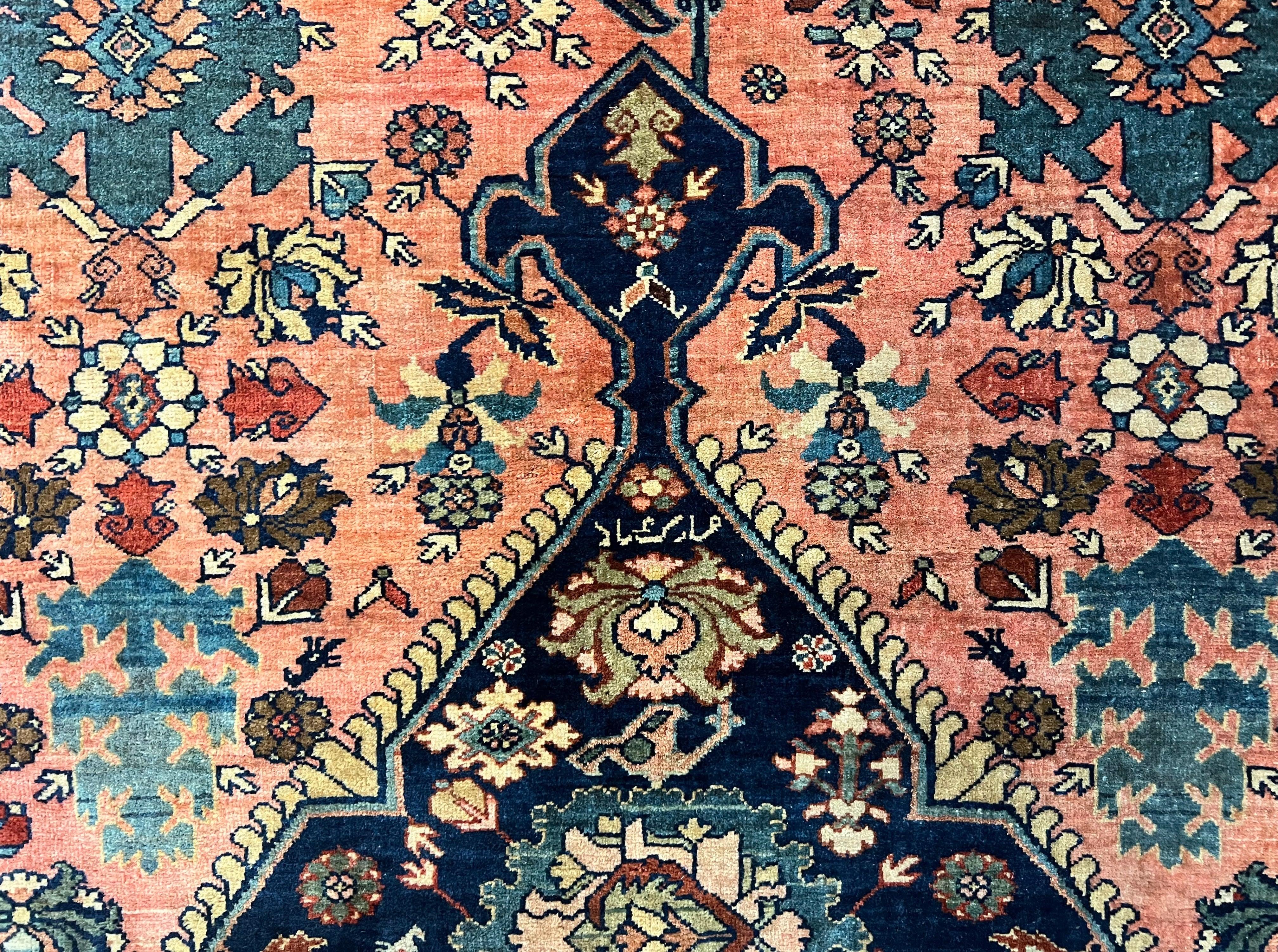 Rare Persian Sarouk Farahan Rug 9x15 – Antique Wool Carpet, Signed By Master Weaver - Jewel Rugs