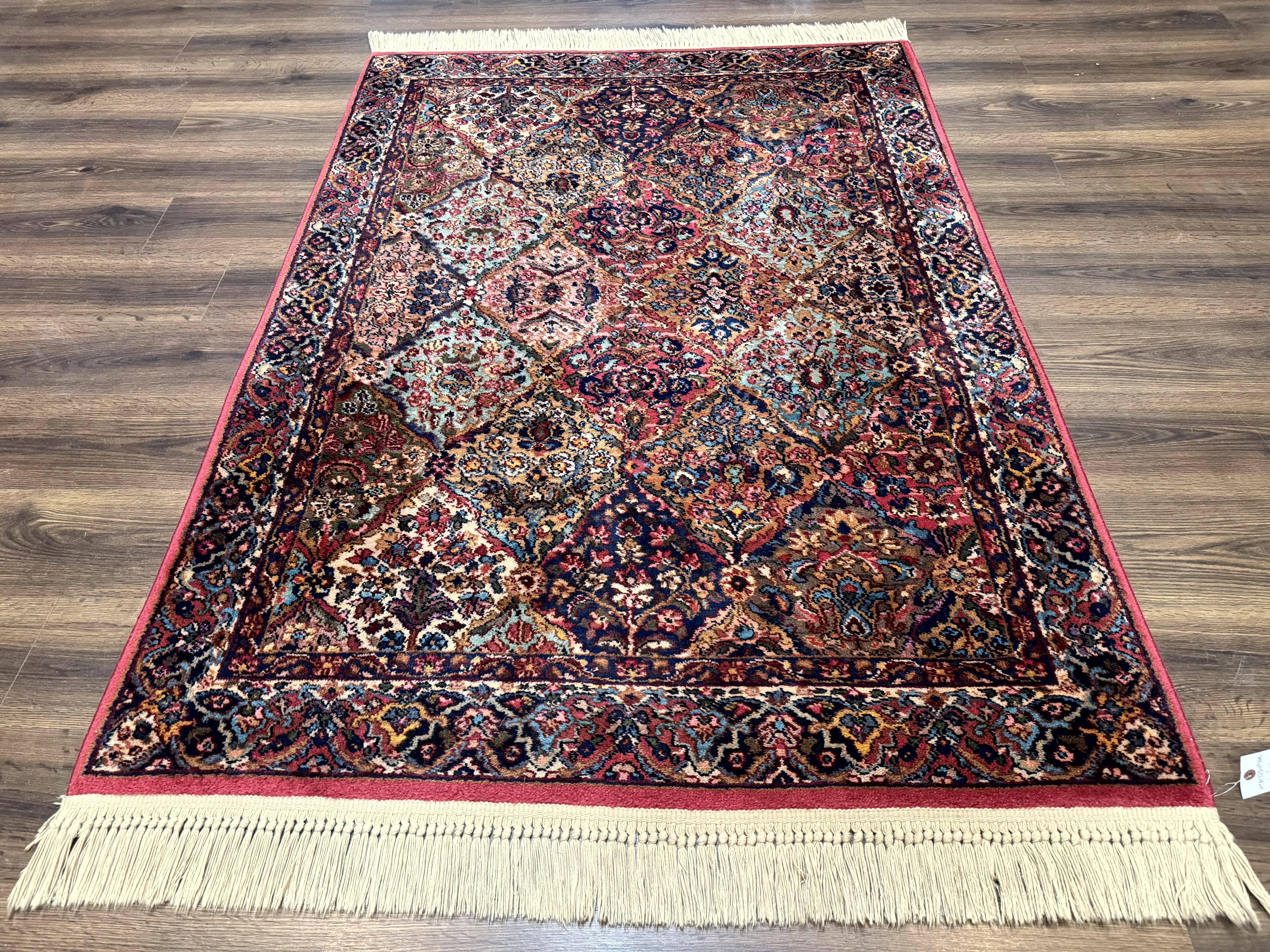 Karastan Rug 4x6 Multicolor Panel Kirman Rug #717, Wool Karastan Carpet, Original Collection 700 Series, Vintage, Rare Size - Jewel Rugs