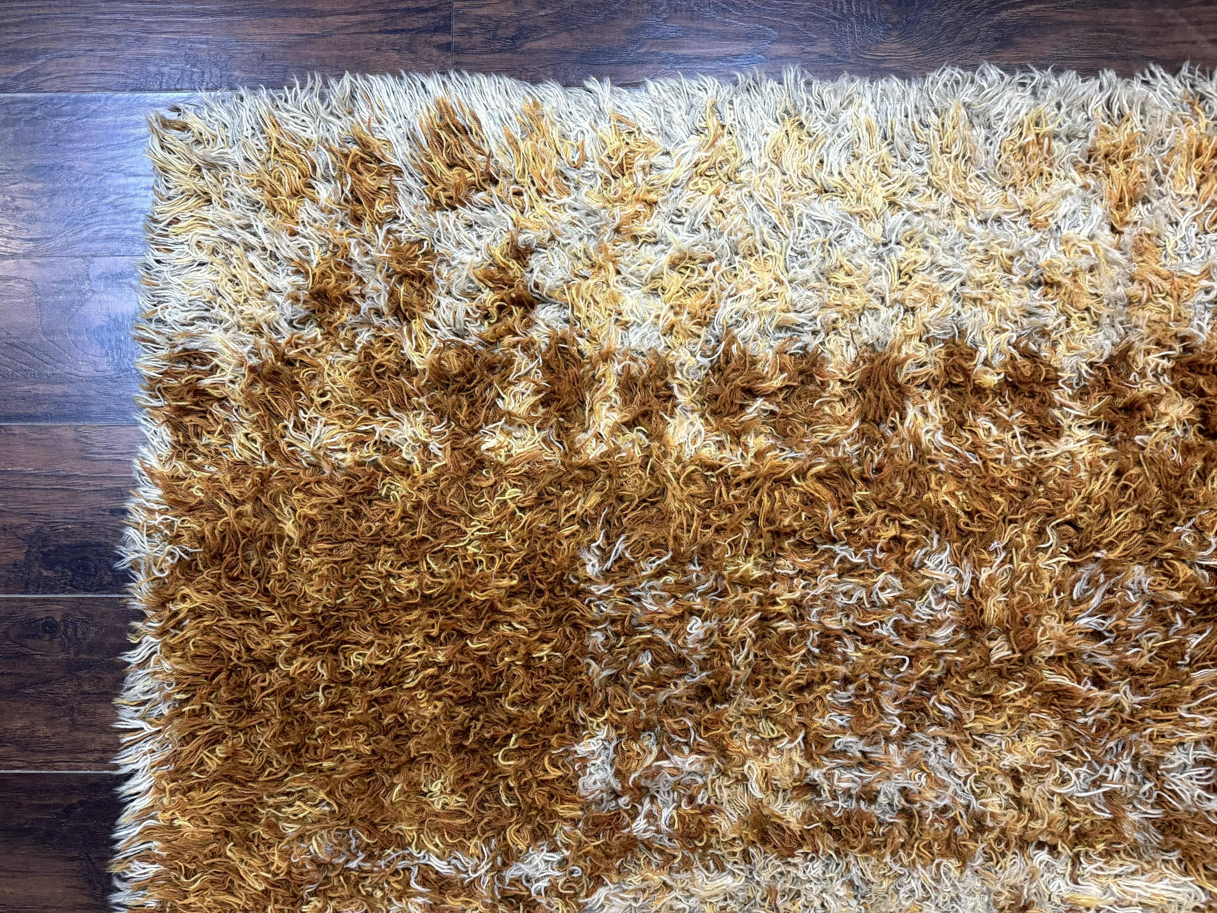 Vintage Rya Shag Rug 5.5 x 7.7 - Jewel Rugs