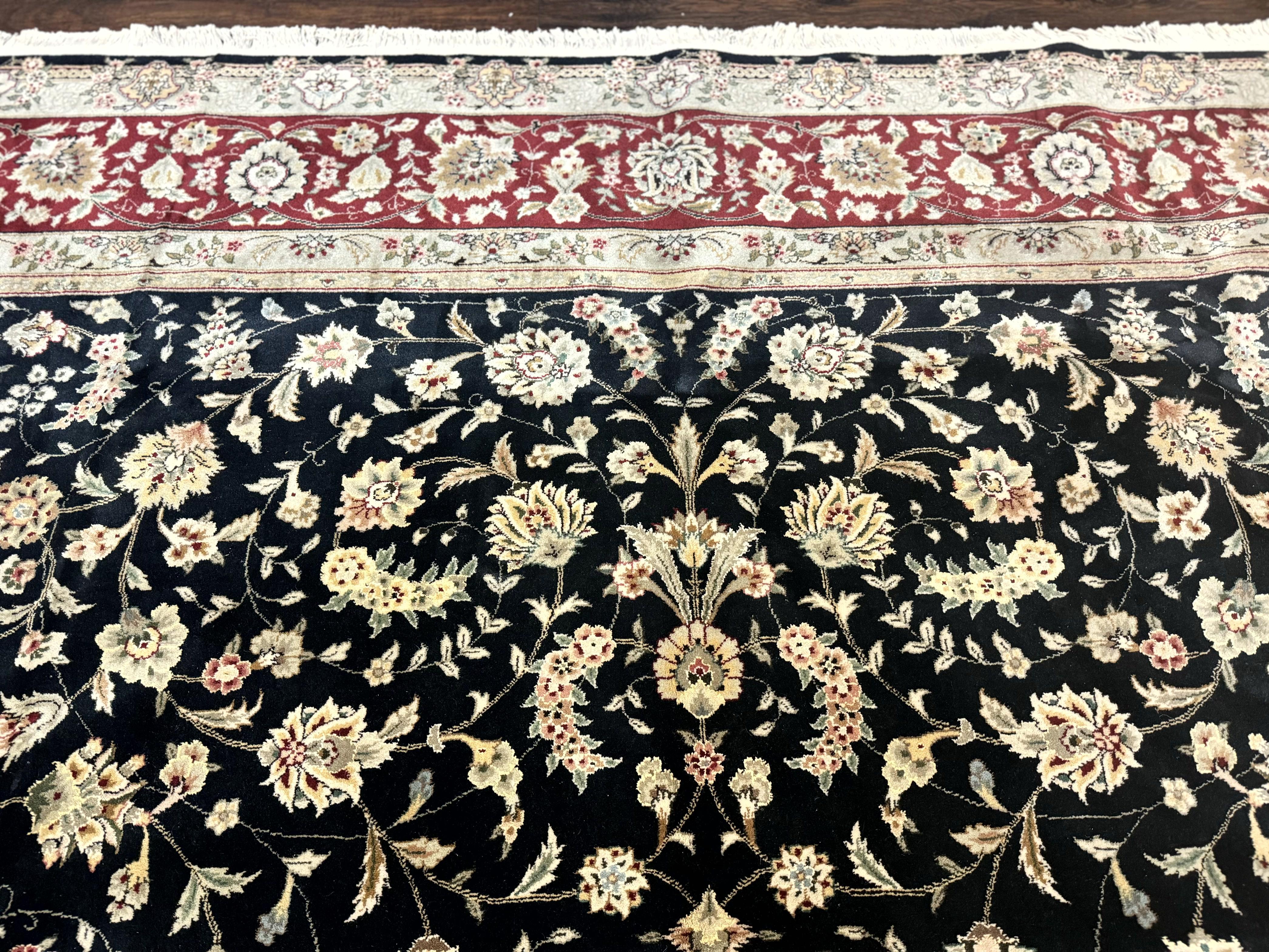 Black Pak Persian Rug 8x10, Floral Allover - Jewel Rugs