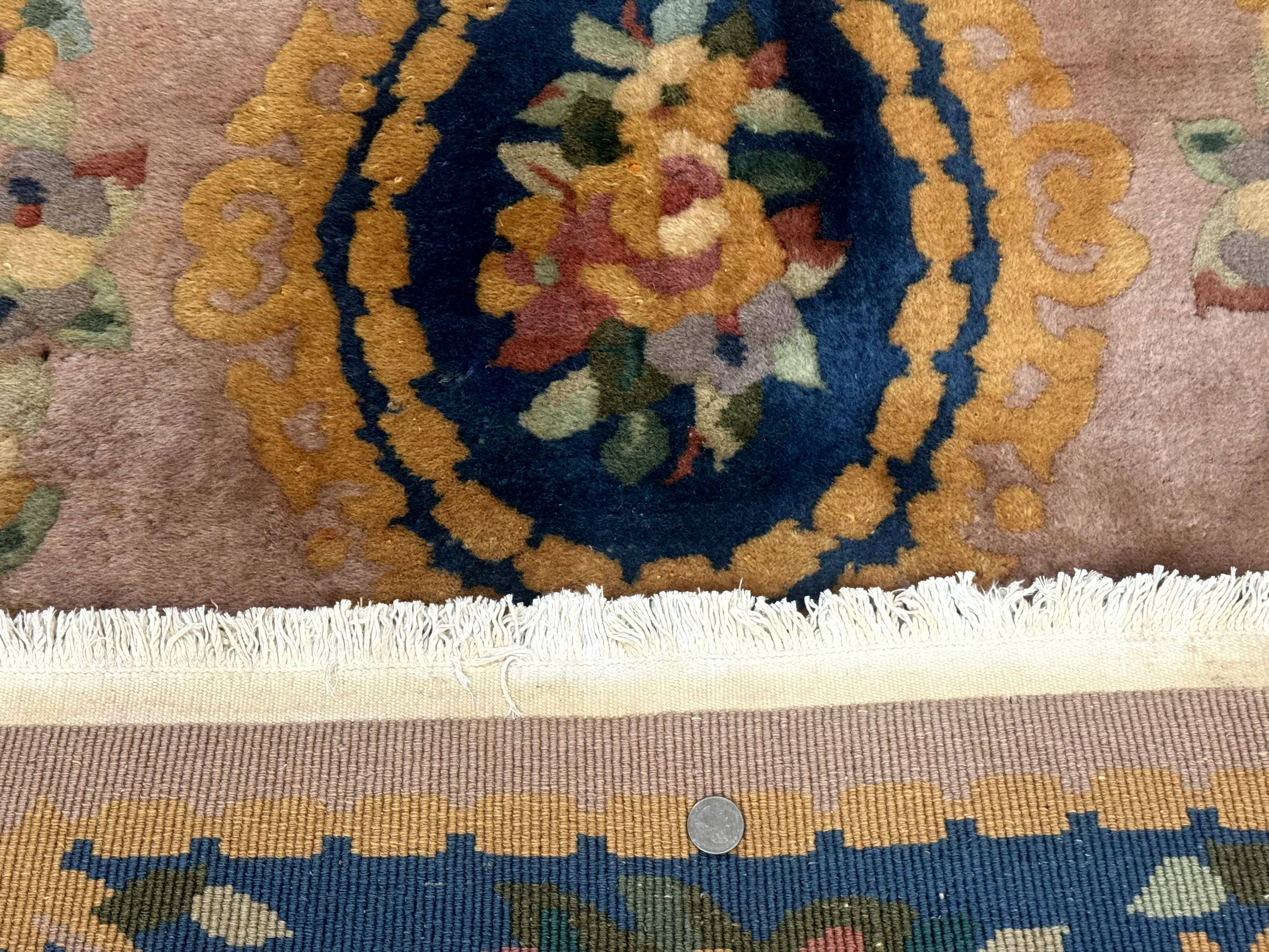 Chinese Wool Rug 3x5, Vintage 90 Line Carpet, Small Art Deco Rug - Jewel Rugs