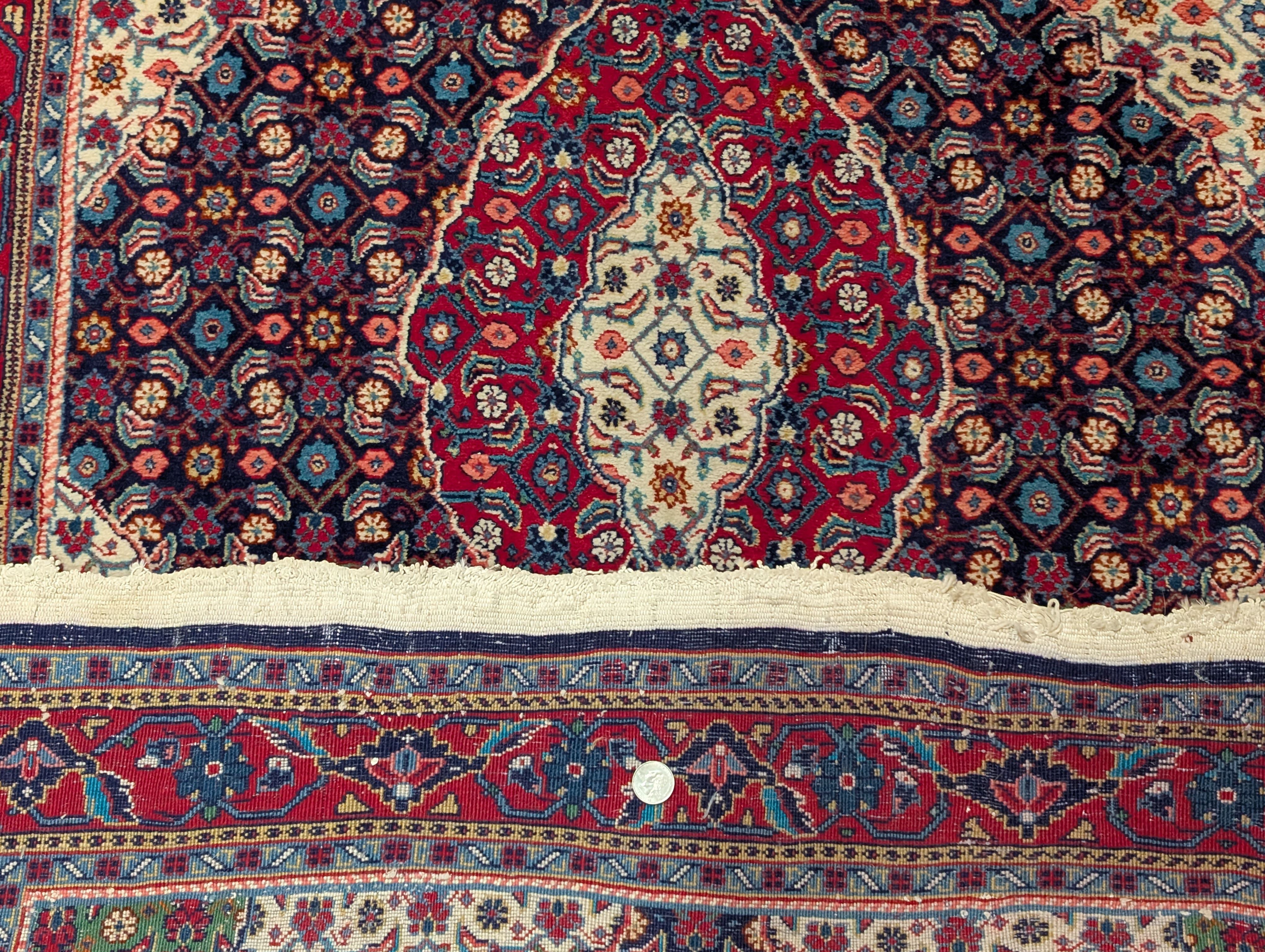 Persian Bidjar Rug 3.6 x 5.5, Navy Blue, Fine 210 KPSI, Hand Knotted - Jewel Rugs