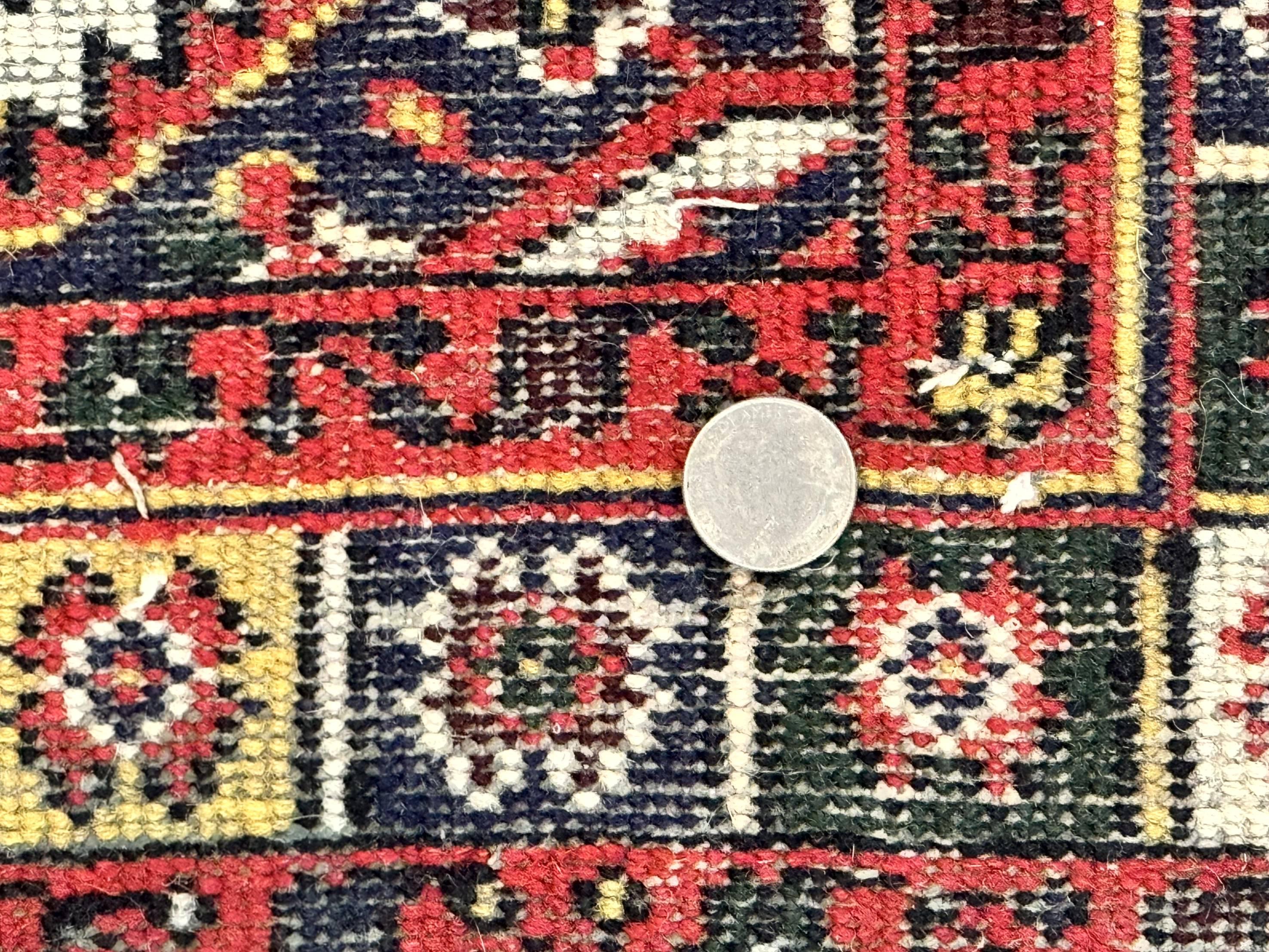 Indo Persian Bidjar Runner Rug 2.8 x 10, Vintage Rug for Hallway, 10ft Runner, Wool Handmade Ivory and Red, Medallions - Jewel Rugs