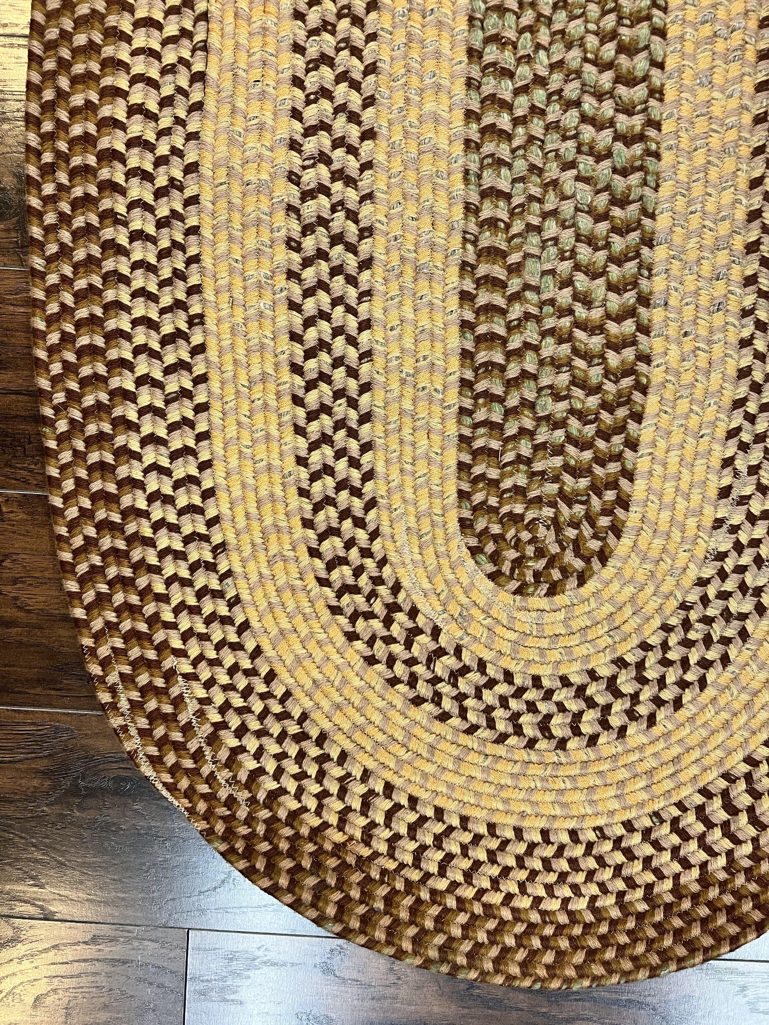 Oval Braided Rug 3x5, Multicolor Oval Rug, Wool Braided Rug, Hand Woven, Vintage Wool Handmade Braided Rug, Small American Braided Rug - Jewel Rugs