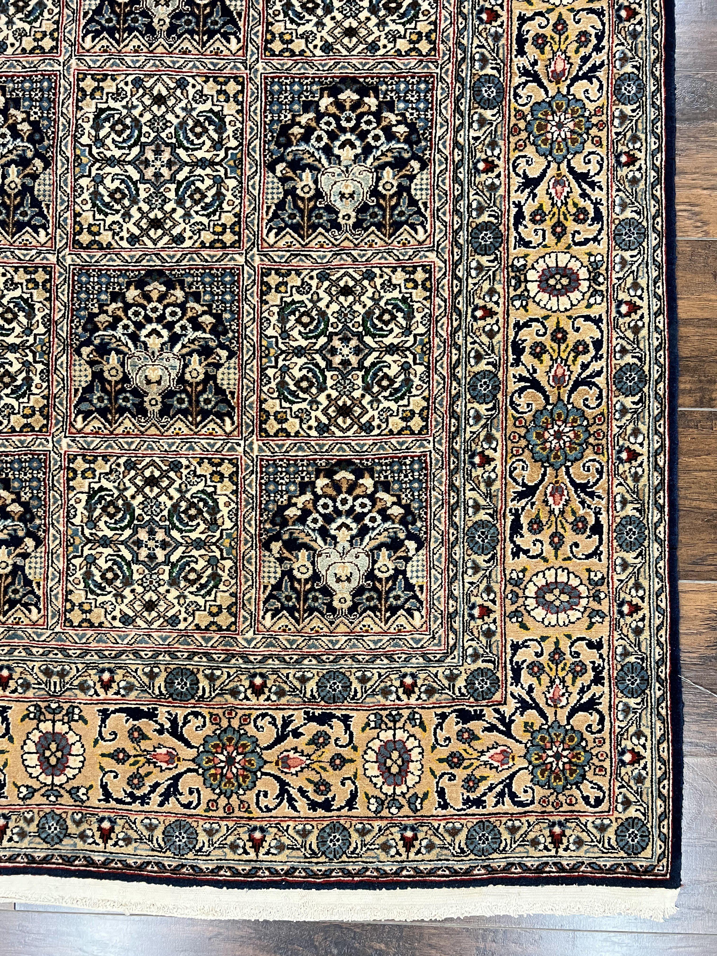 Persian Qum Rug 5x7, Panel Design Oriental Carpet, Multicolor, Hand Knotted Wool Vintage Traditional Rug, Medium Size 5 x 7 ft, Fine Rug - Jewel Rugs