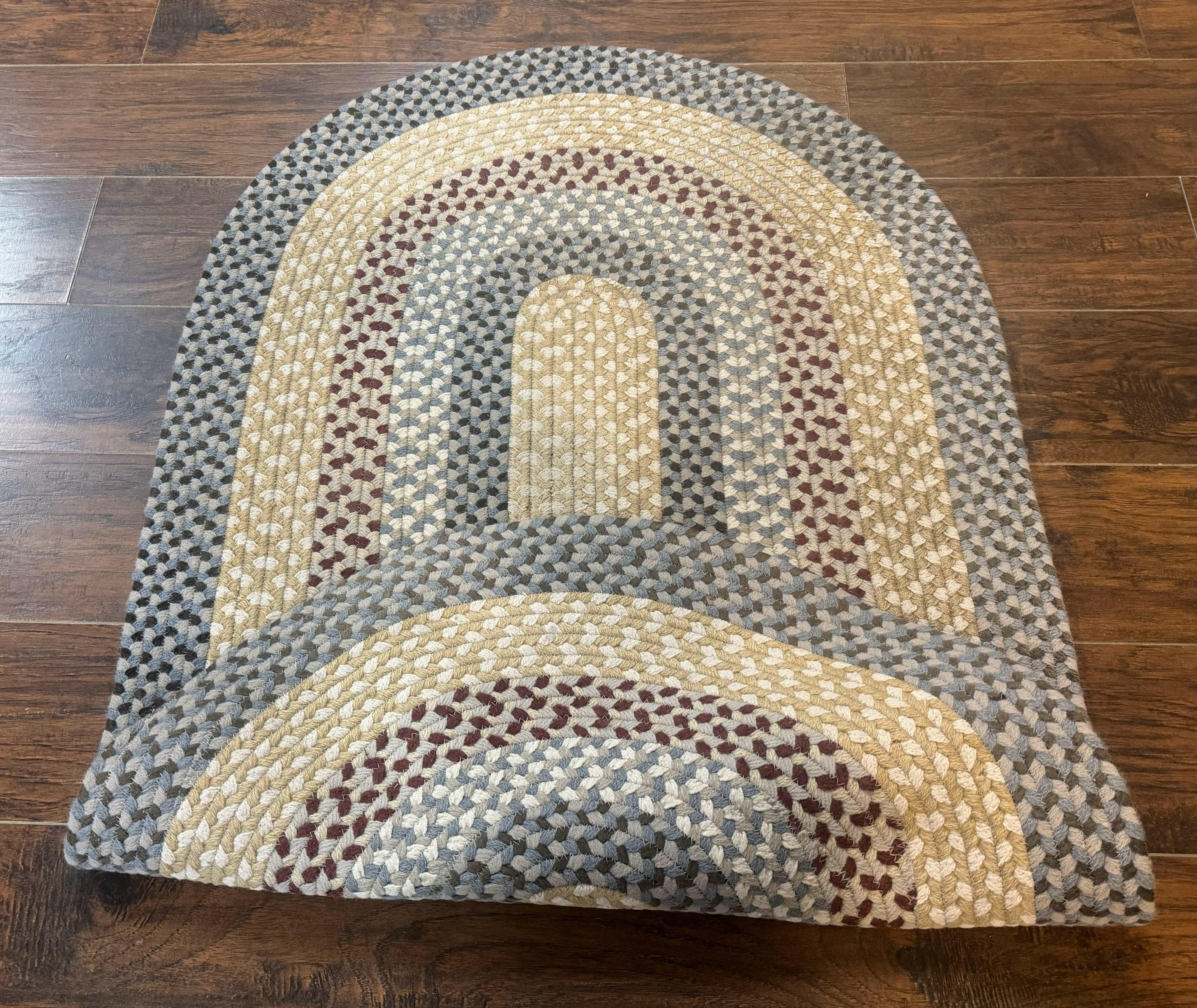 American Braided Oval Rug 3x5, Multicolor, Vintage - Jewel Rugs