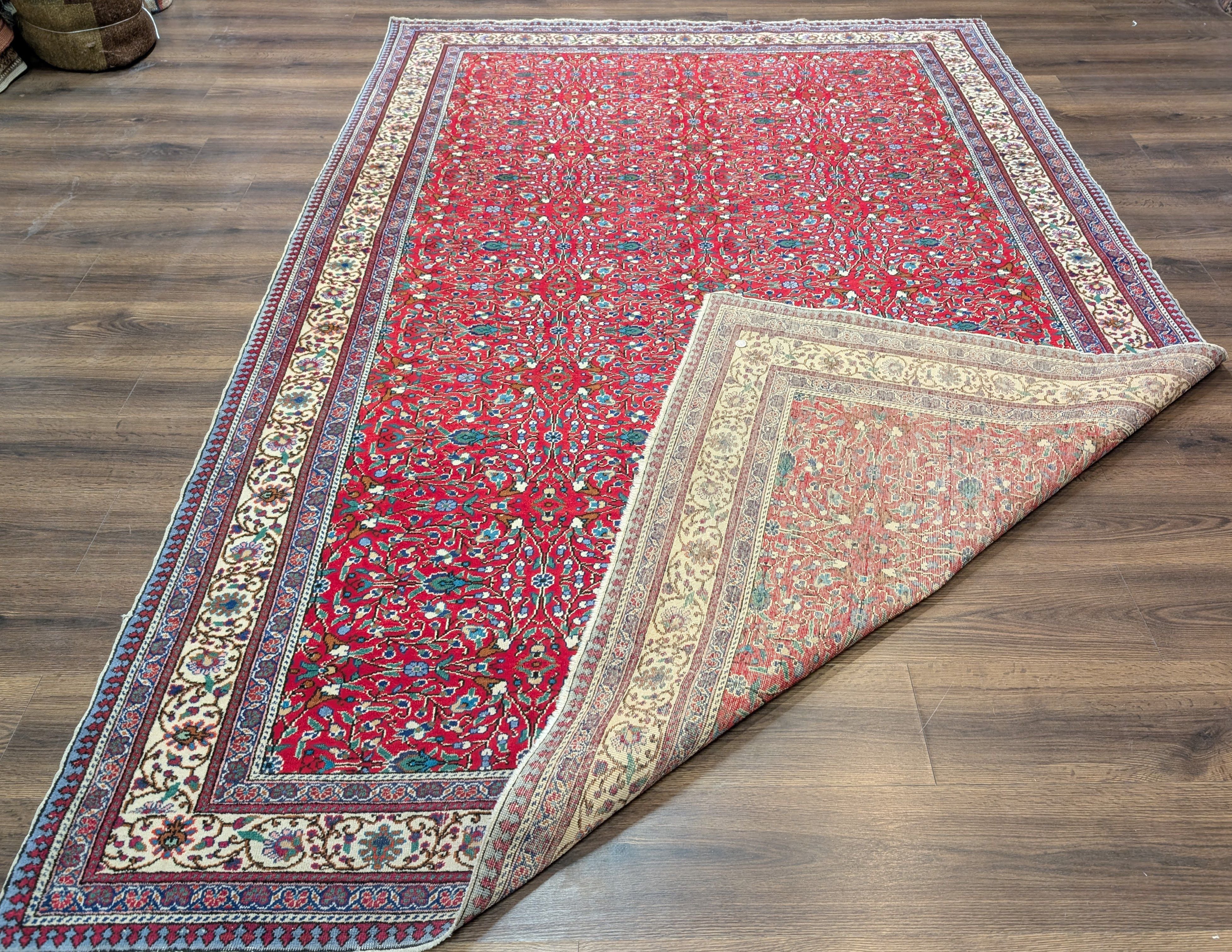 Turkish Sivas Rug 7x10 – Red Hand Knotted Wool Carpet - Jewel Rugs