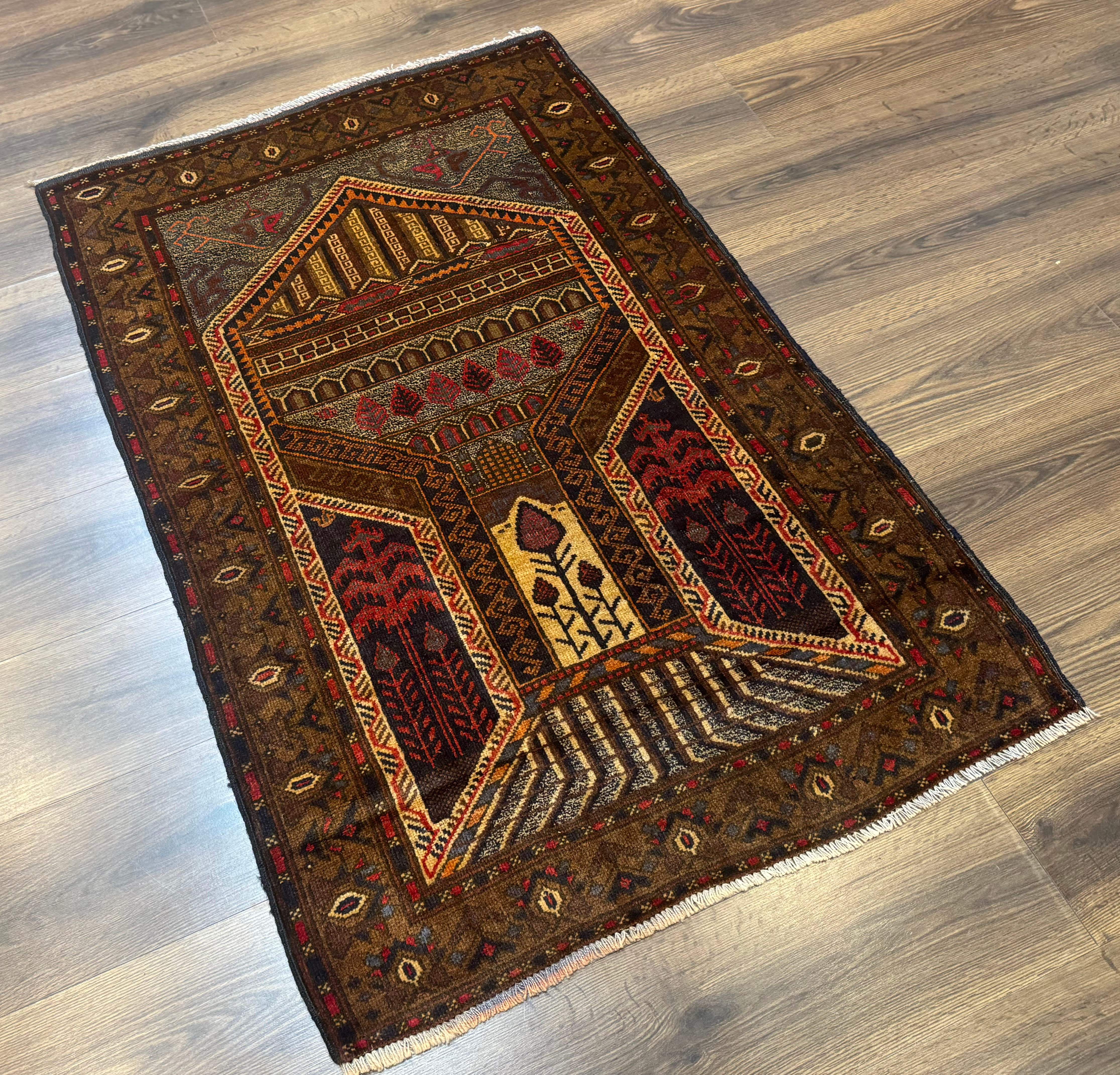 Persian Baluch Prayer Rug 3x4 – Hand-Knotted Wool Carpet - Jewel Rugs