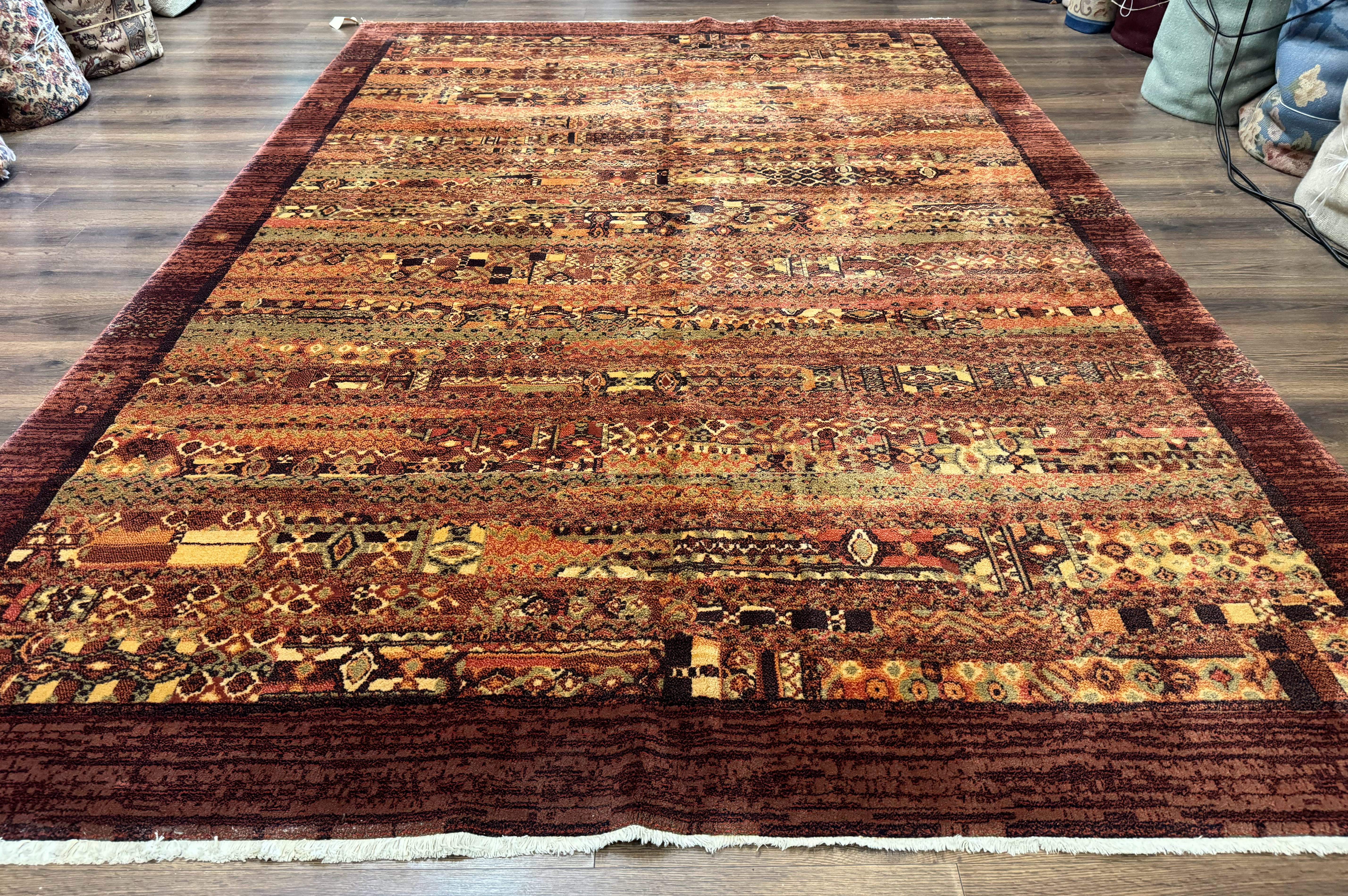 Couristan Rug 8x11 Brown Contemporary Wool Belgium Power Loomed Carpet - Jewel Rugs