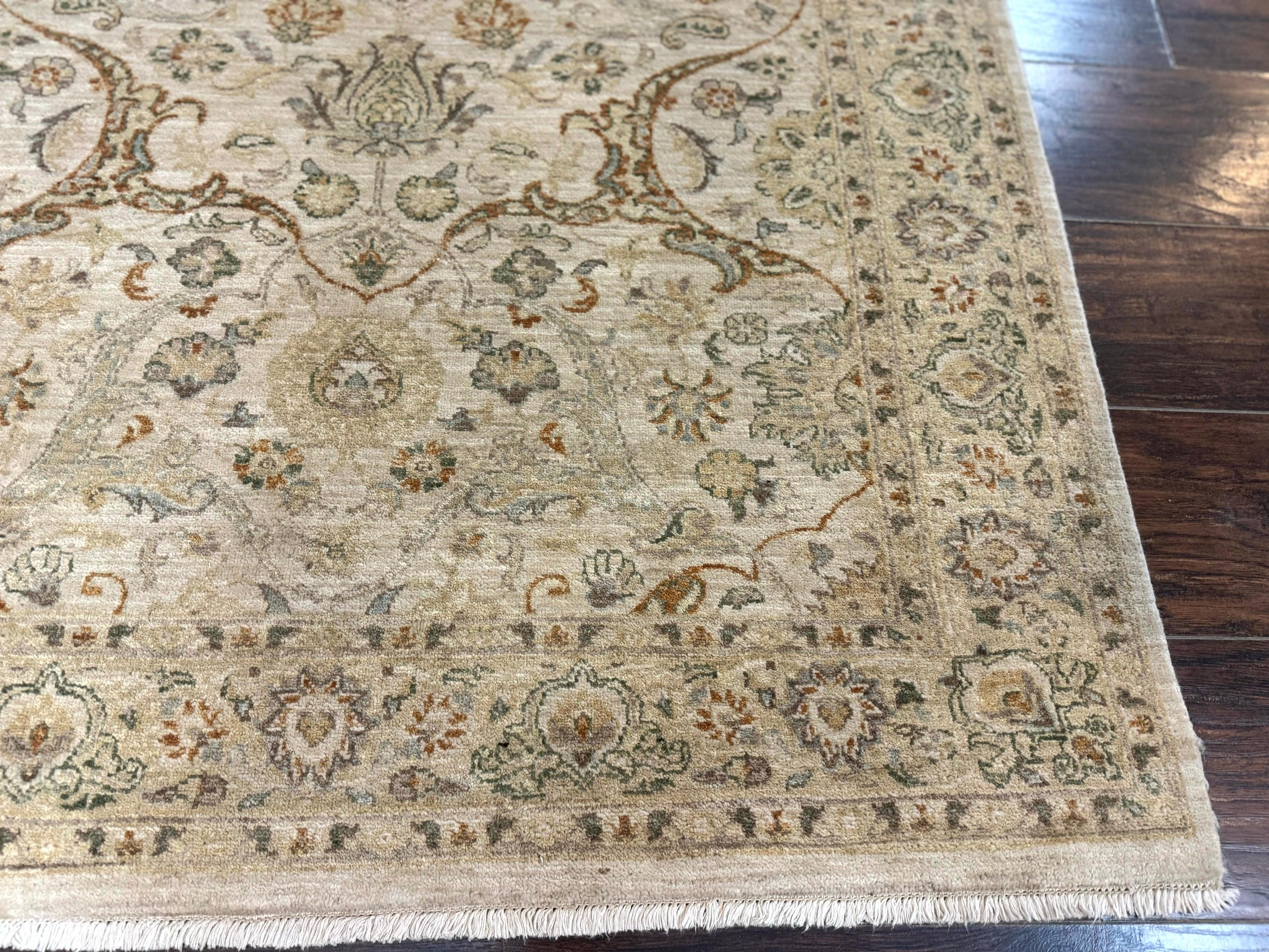 Pak Persian Rug 4x6, Beige, Pakistani Peshawar Rug, Handmade, Neutral Colors, Vintage Rug for Modern Home - Jewel Rugs