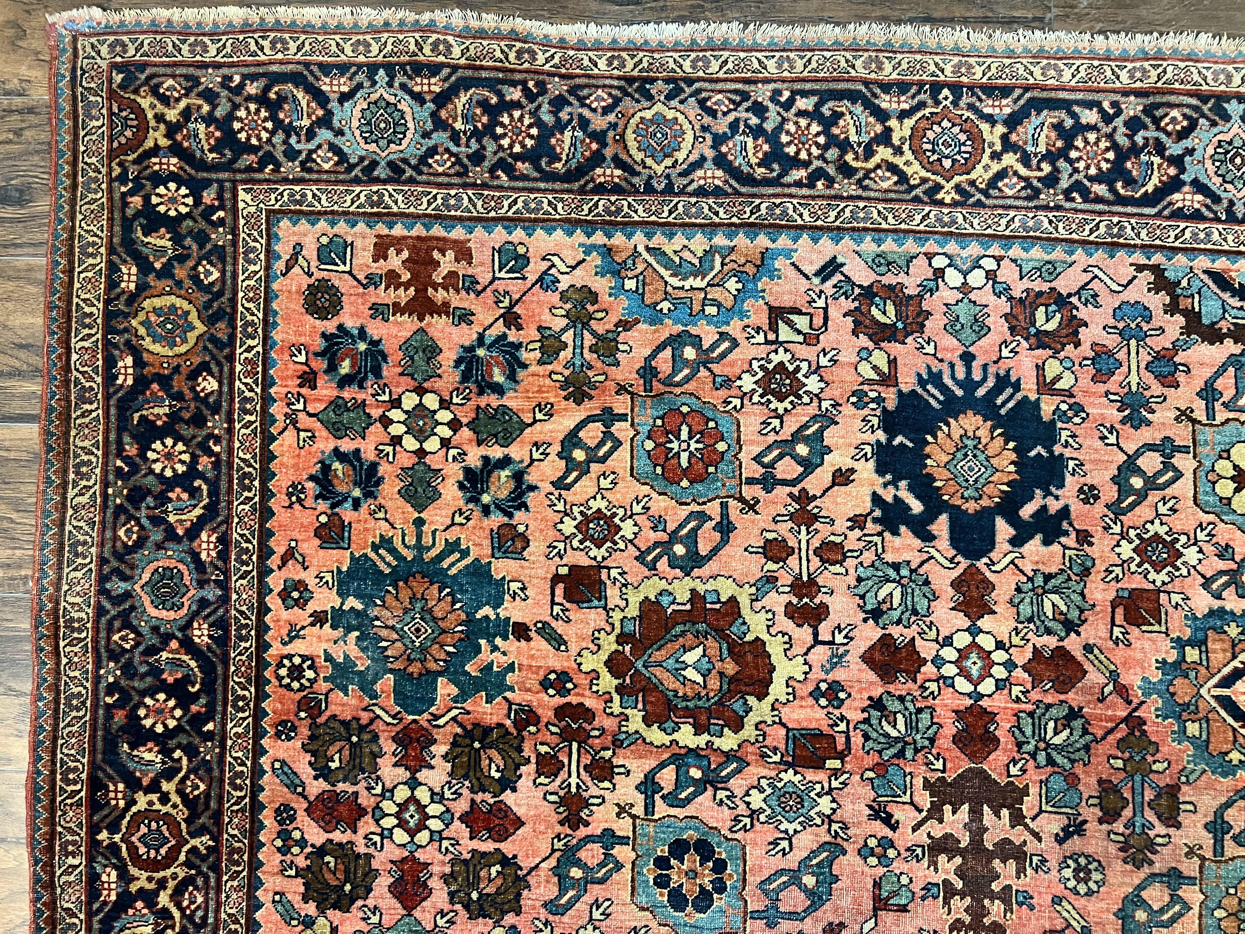 Rare Persian Sarouk Farahan Rug 9x15 – Antique Wool Carpet, Signed By Master Weaver - Jewel Rugs