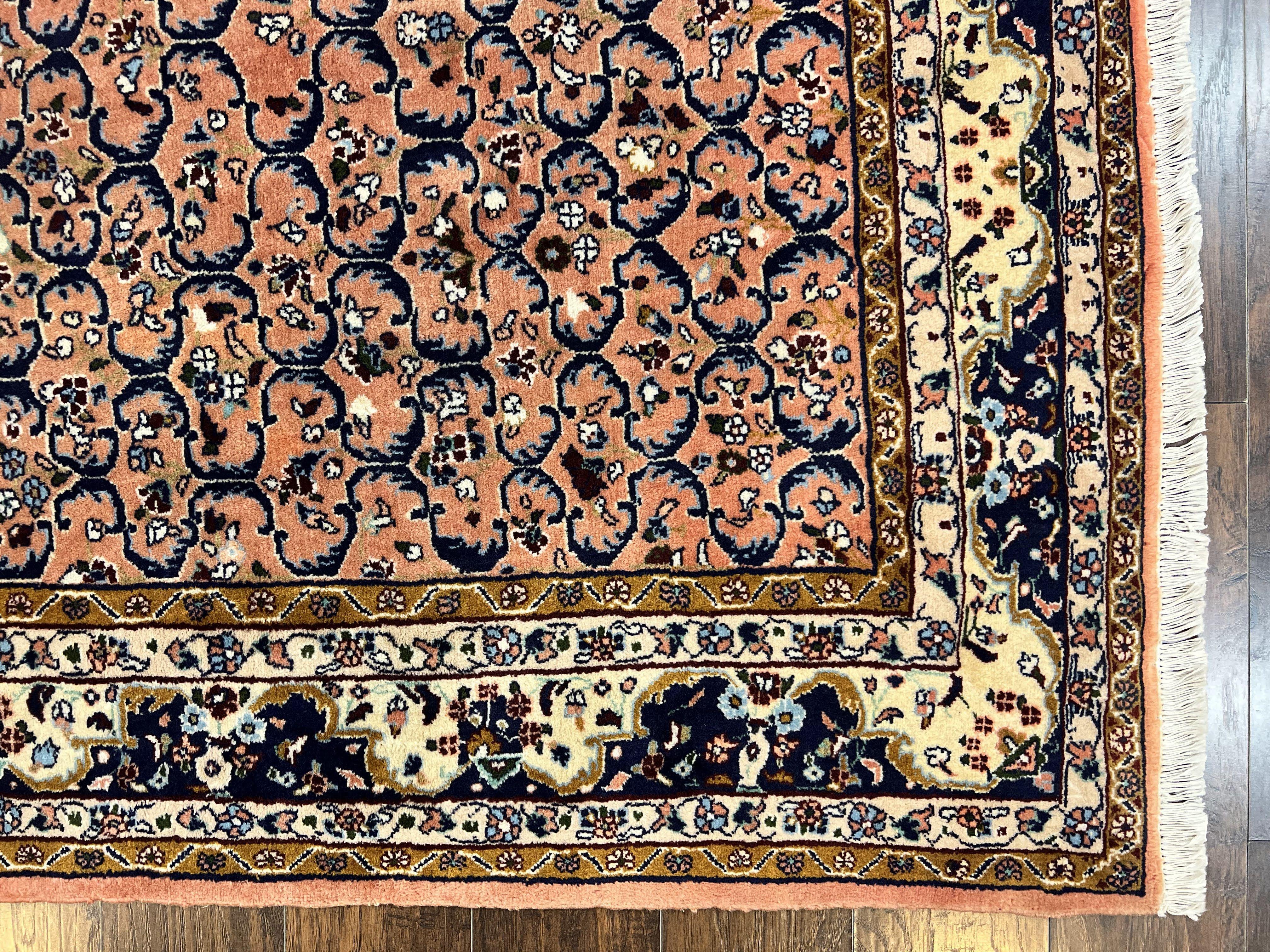 Persian Lilihan Rug 7x9 - Light Red & Cream, Floral Pattern - Jewel Rugs