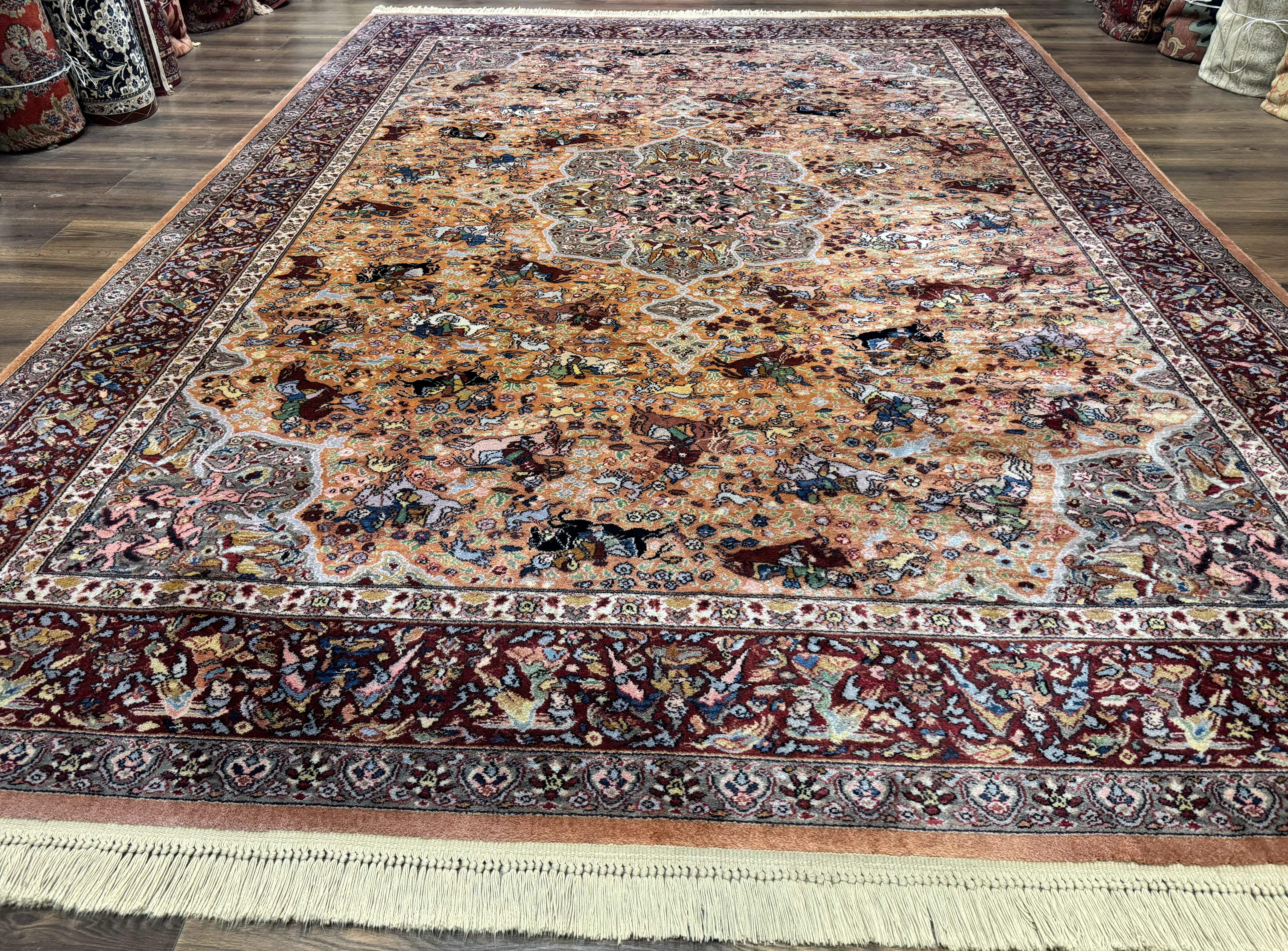 Karastan Rug 10x14 - Persian Hunting Rug #723 - Wool Pile, Vintage - Jewel Rugs