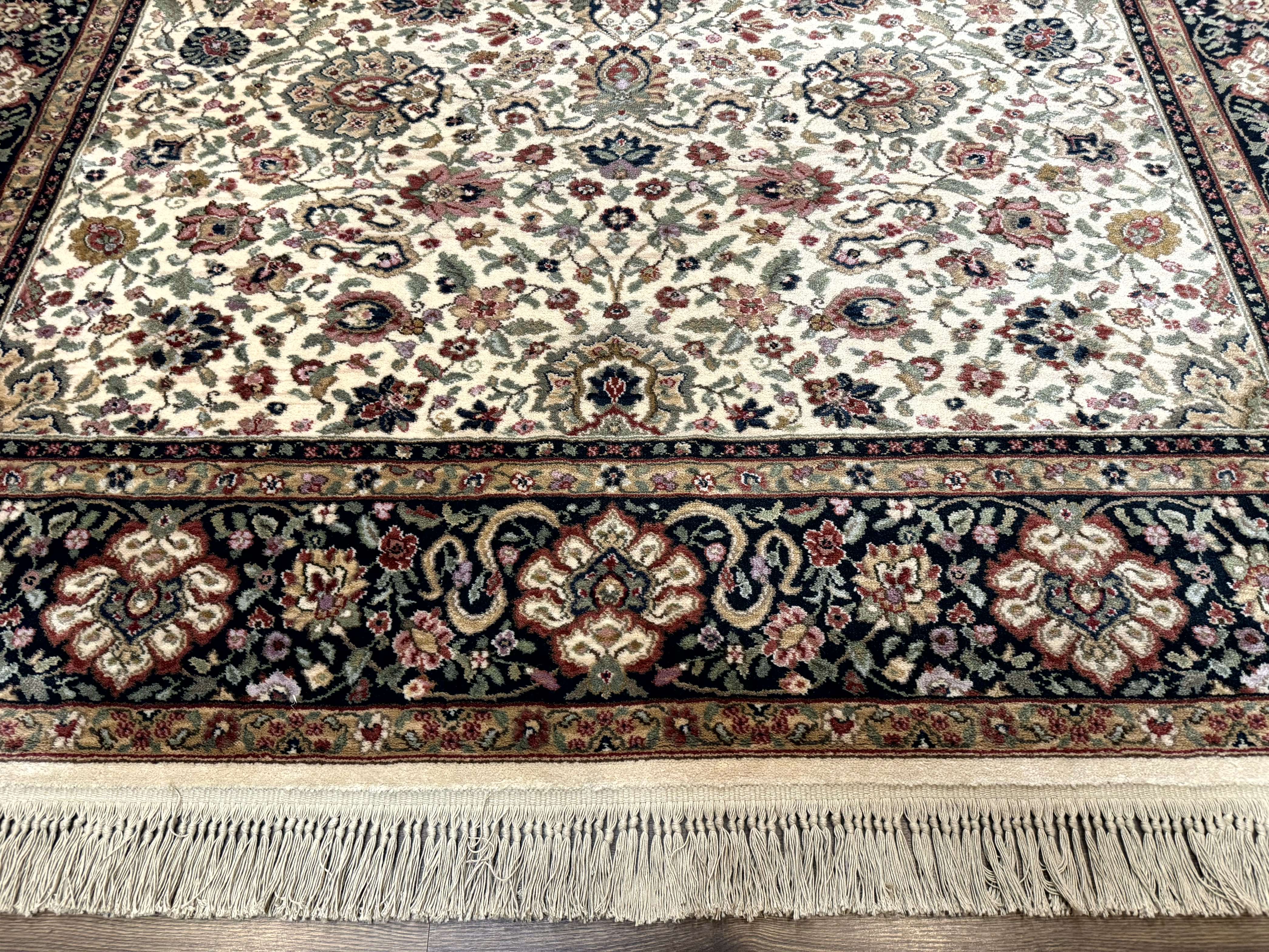 Karastan Rug 8.8 x 12 Ivory Indo Kirman #700/706, Wool Original Series - Jewel Rugs