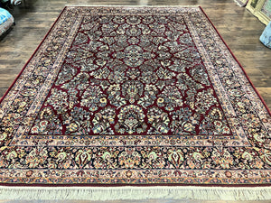 Karastan Rug 9x12 Red Sarouk #785, Wool Karastan Carpet, Discontinued Vintage, Original 700 Series, Karastan Area Rug