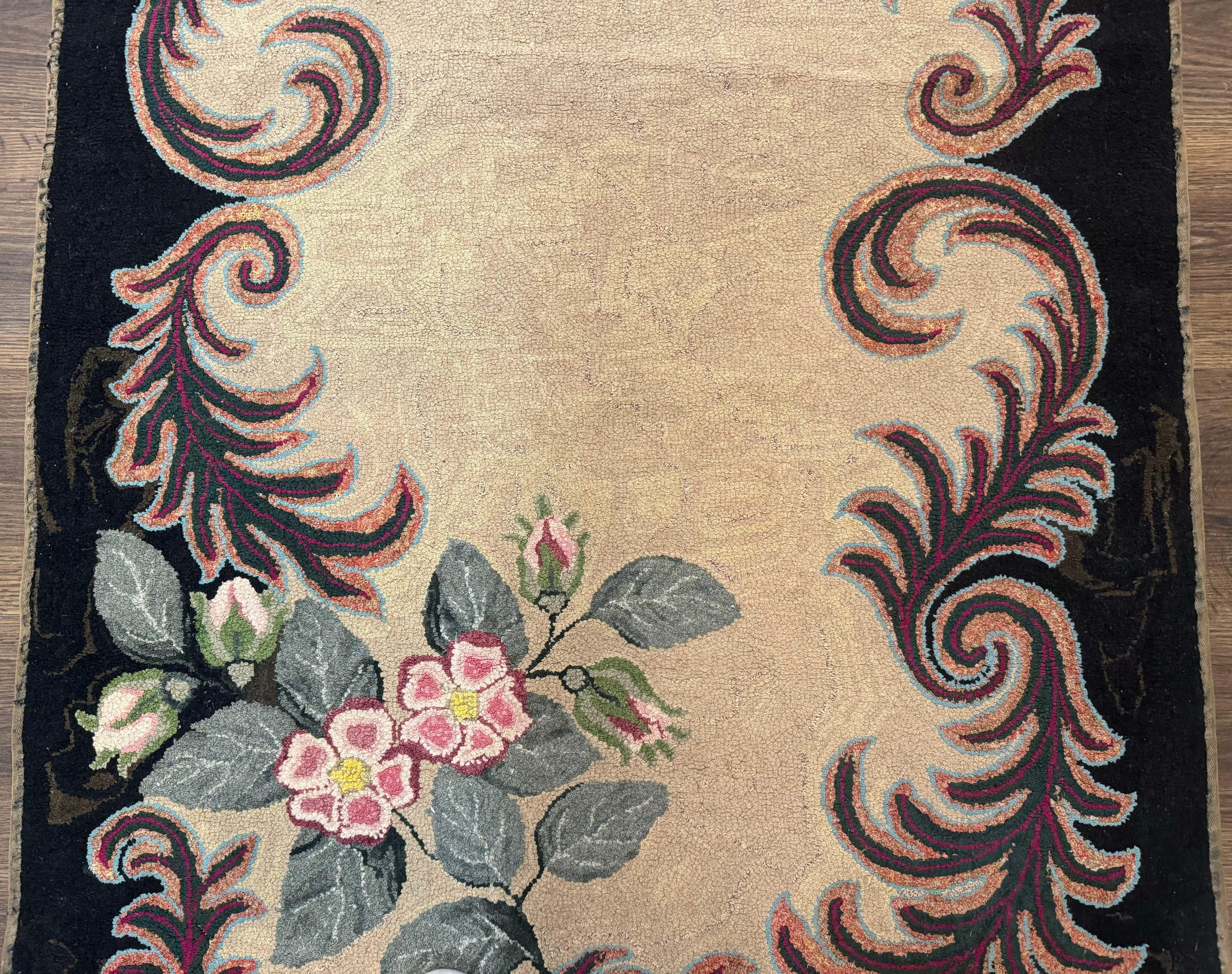 Vintage American Hooked Rug 3x6 - Jewel Rugs