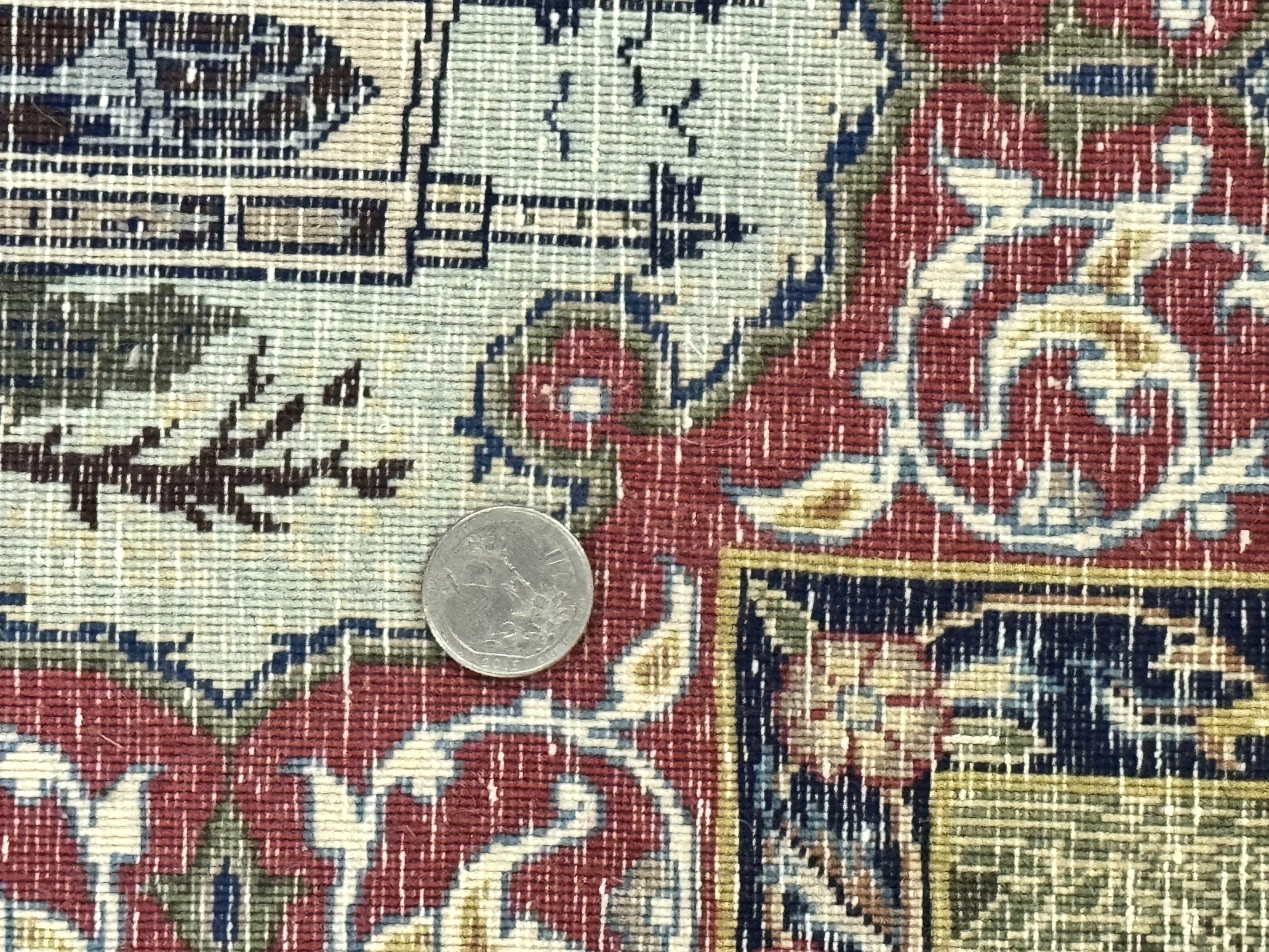 Persian Isfahan Pictorial Rug 3.6 x 5.7, Very Fine 400 KPSI, Historical Buildings, Signed By Masterweaver, Handmade - Jewel Rugs