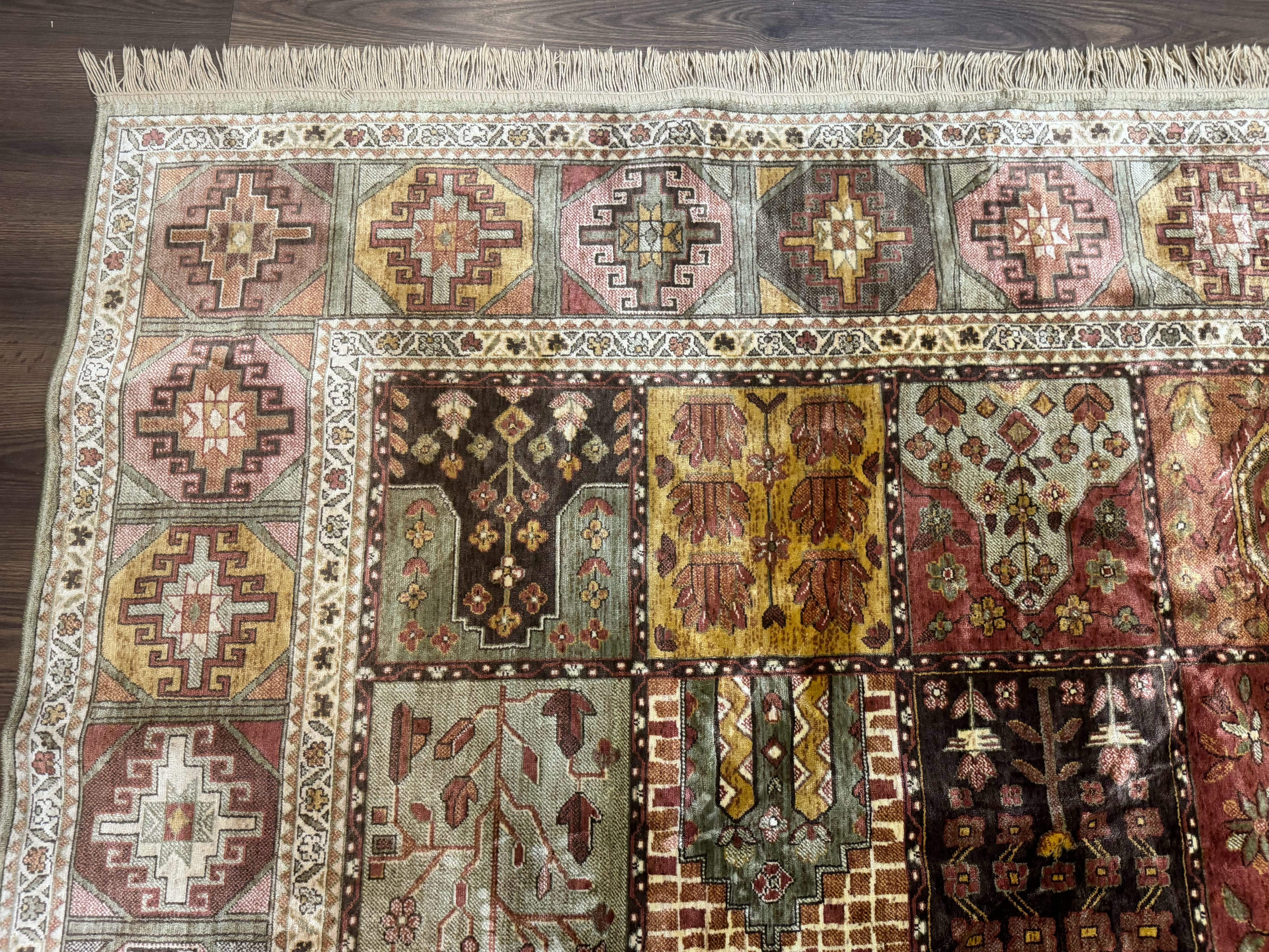 Panel Design Rug 8 x 10.6, Oriental Carpet, Belgium Power Loomed Rug - Jewel Rugs