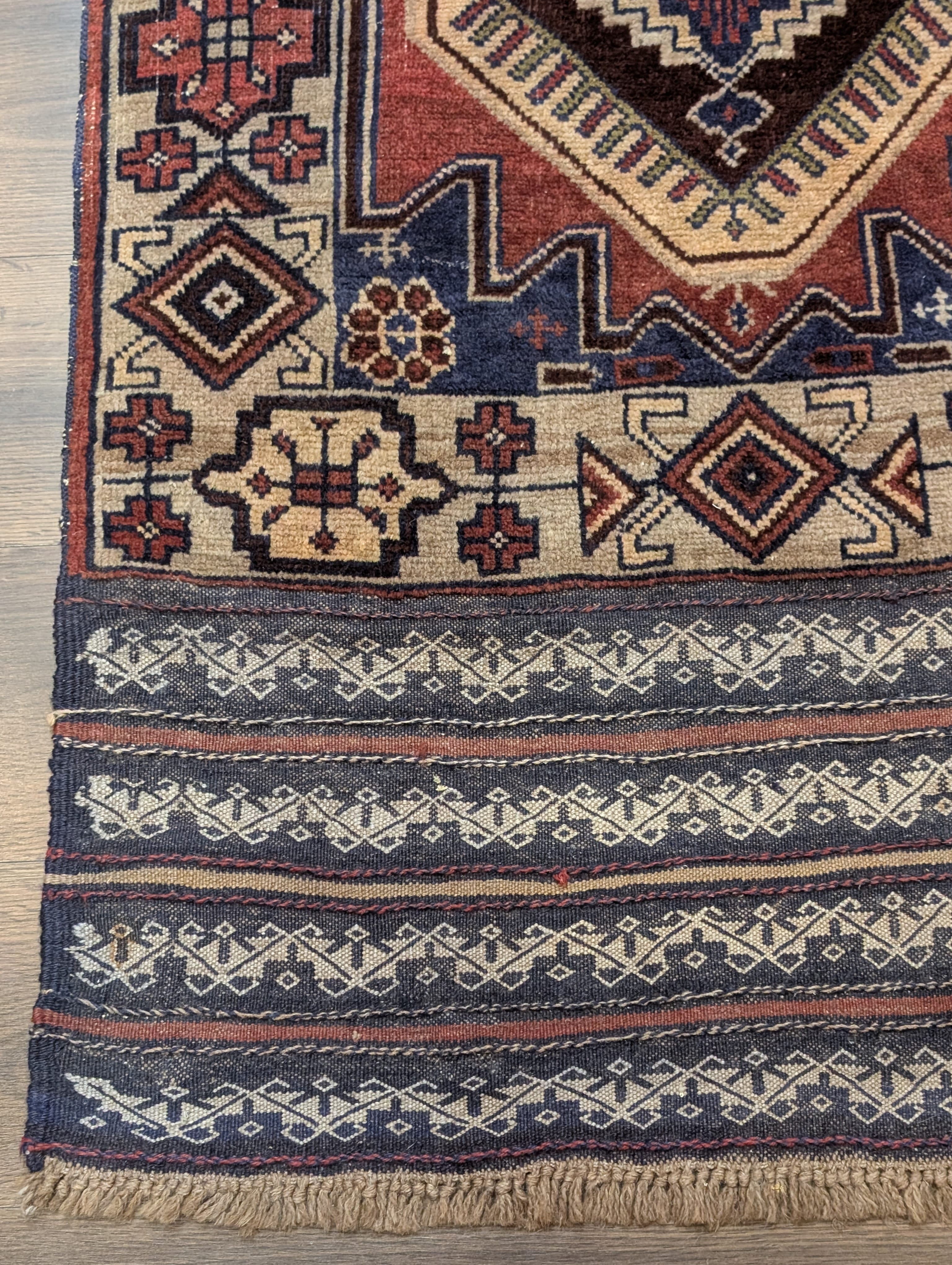 Persian Baluch Rug 3x5, Tribal Wool Rug, Geometric Medallion - Jewel Rugs