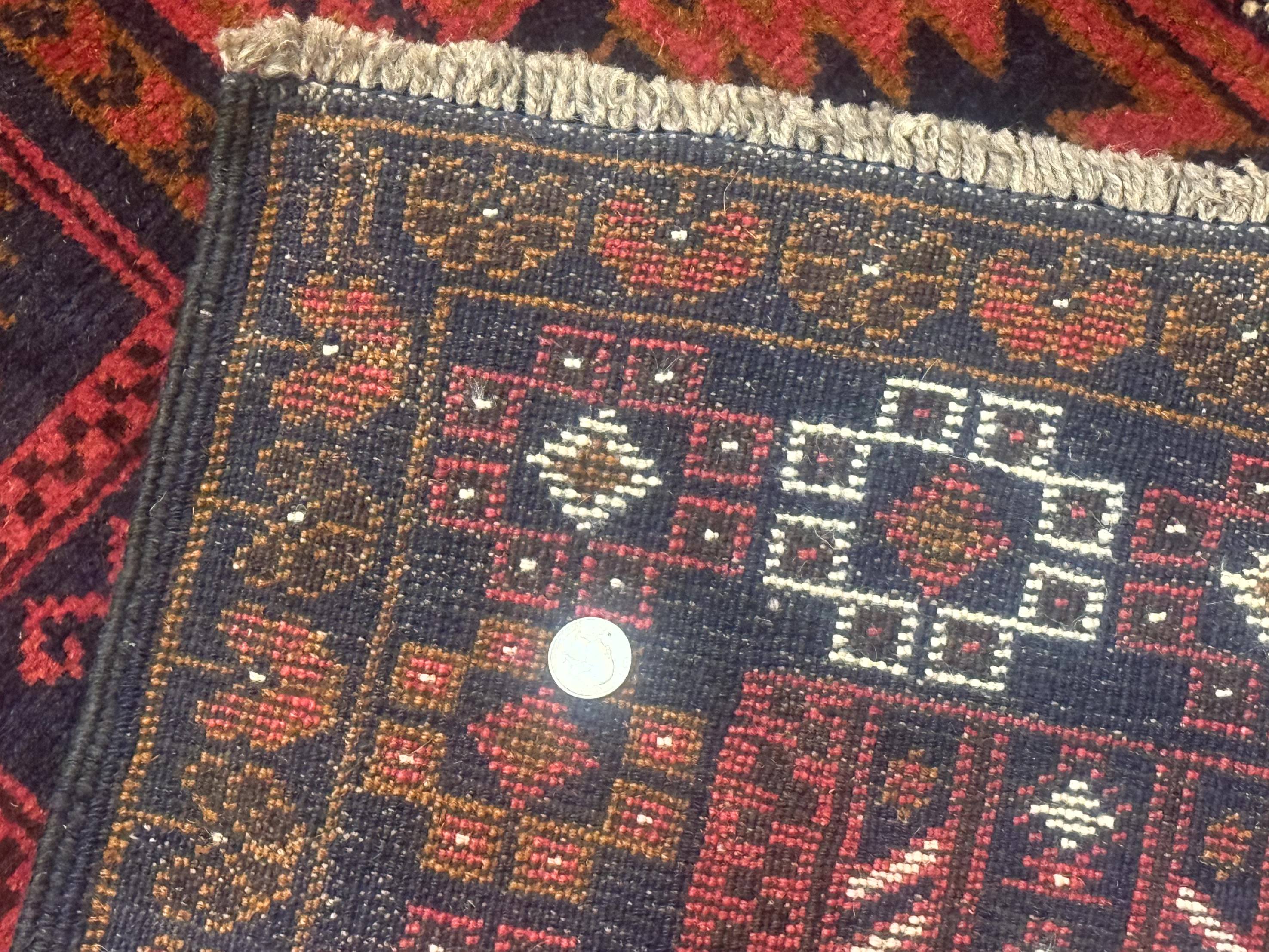 Afghan Rug 3x7, Balouch Carpet, Tribal Rug, Red, New - Jewel Rugs