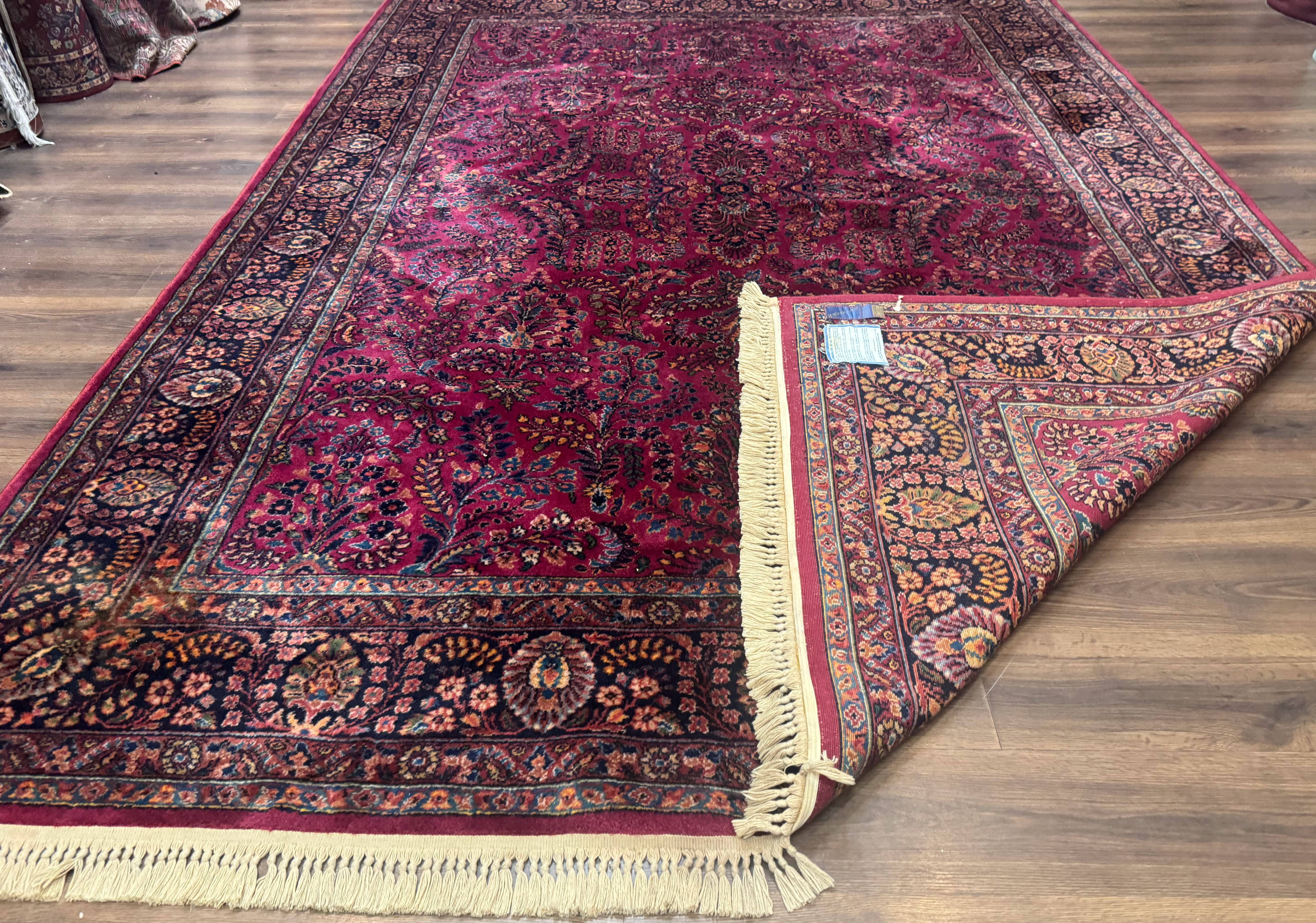 9x12 Karastan Sarouk Rug #724, Antique Karastan Wool Carpet, Discontinued Vintage Original 700 Series, Rare Hard to Find - Jewel Rugs