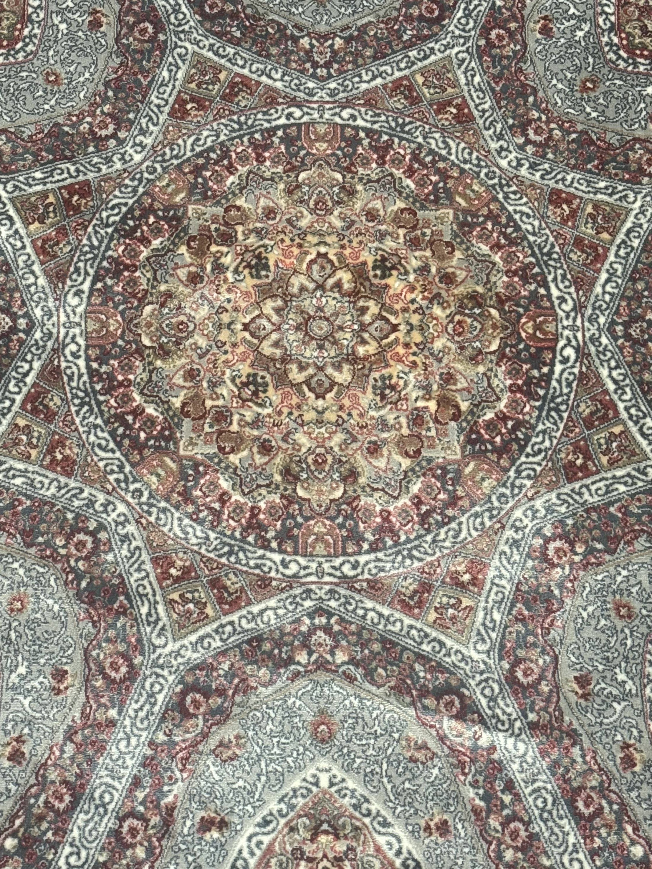 Turkish Silk Runner Rug 2.6 x 13, Blue Runner Rug, Dome Design, Bamboo Silk, New - Jewel Rugs