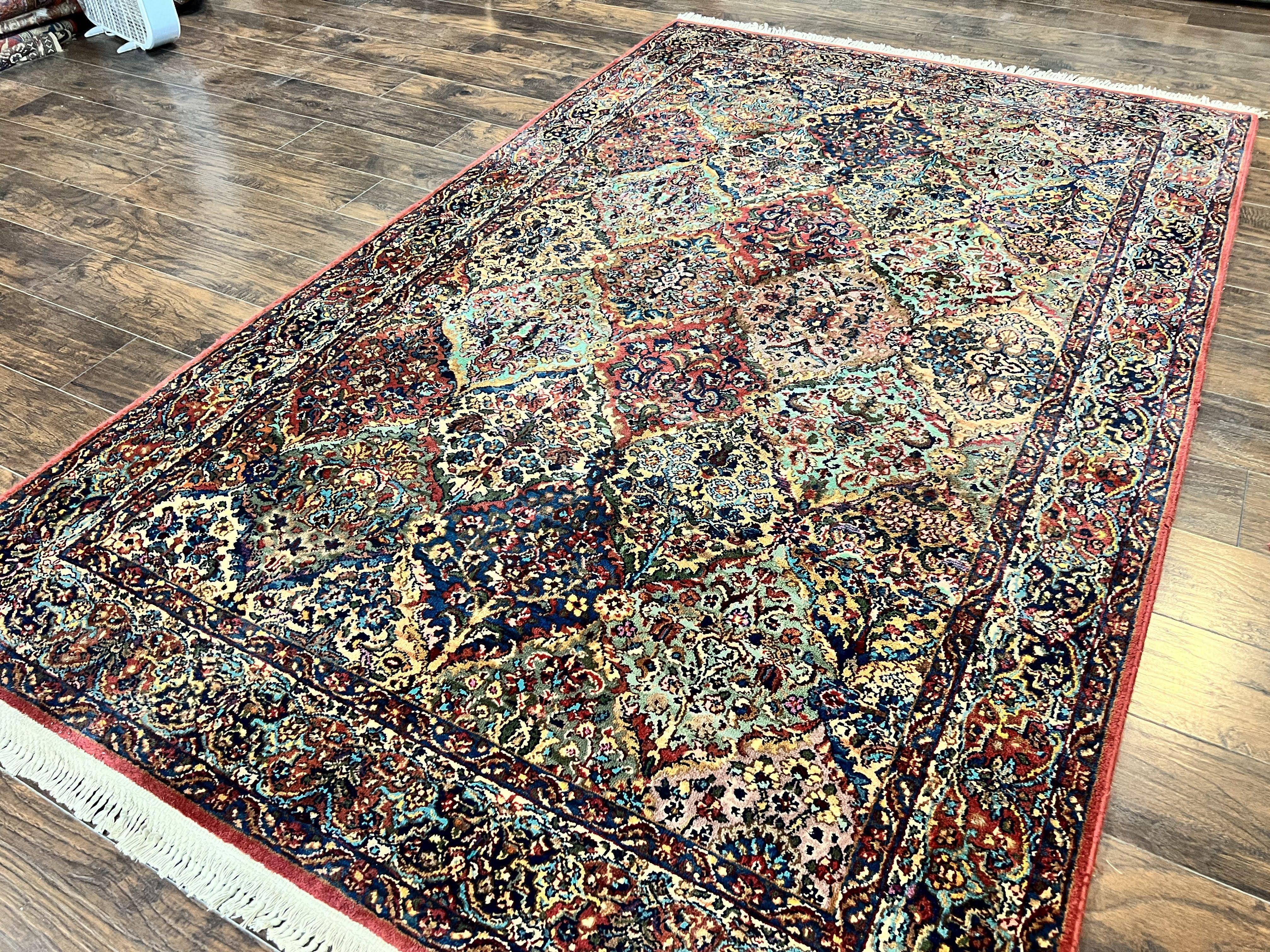 Karastan Multicolor Panel Kirman Rug #717, Wool Karastan Rug 5' 9" x 9', Vintage Multipanel Kirman, Original Karastan Collection 700 Series - Jewel Rugs