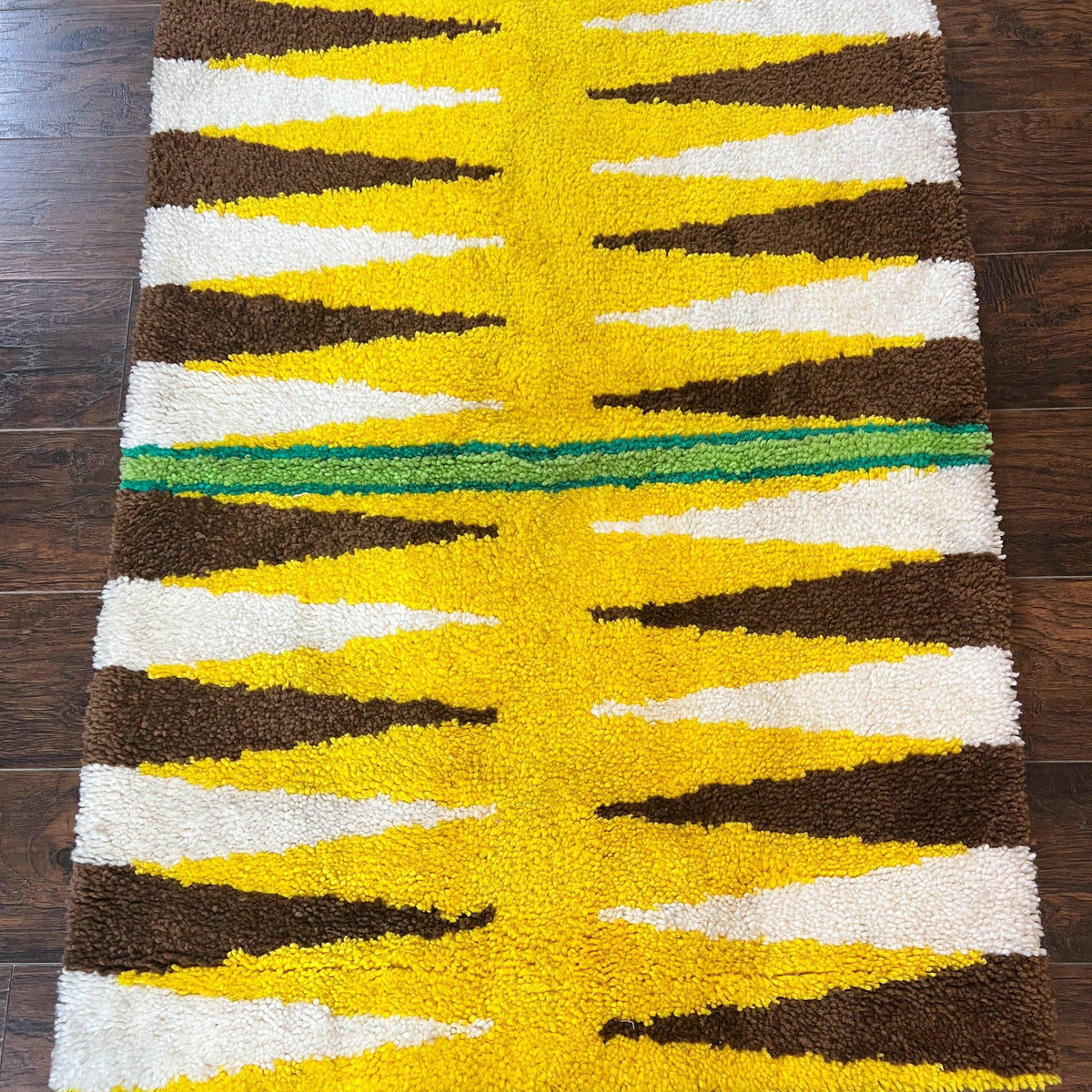 Danish Rya Rug 3x4, Vintage Mid Century Retro Rya Shag Rug, Stripes, Y ...
