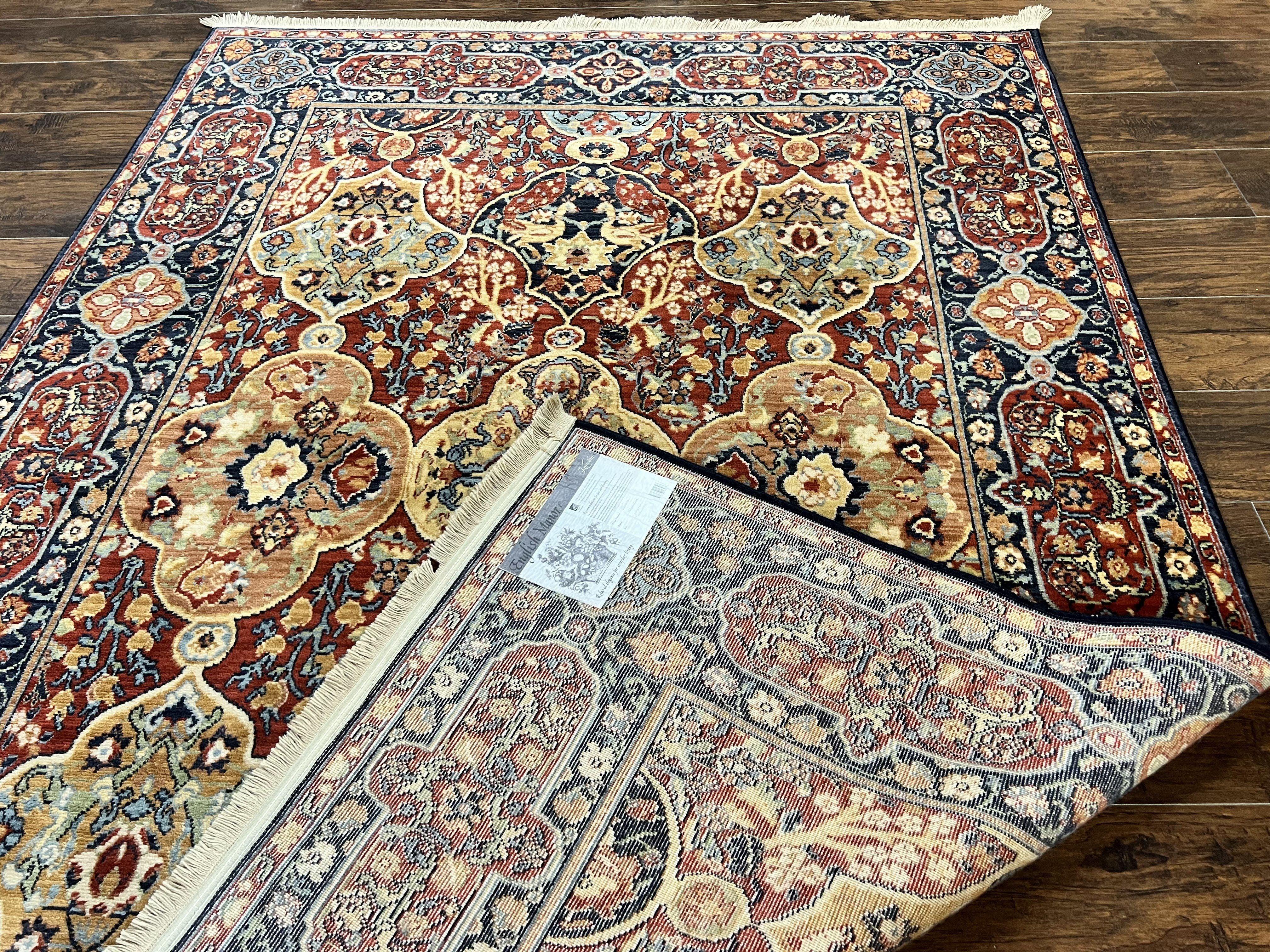 Karastan Rug 6x8, English Manor Hampton Court 2120, Discontinued Wool Pile, Vintage Medium Sized Area Rug - Jewel Rugs